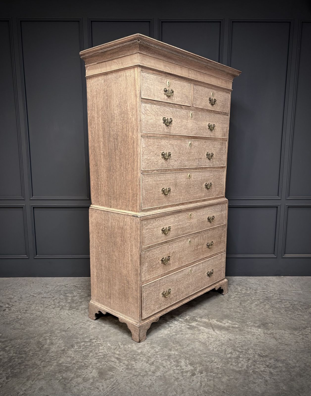 18th Century Bleached Oak Chest On Chest photo furniture