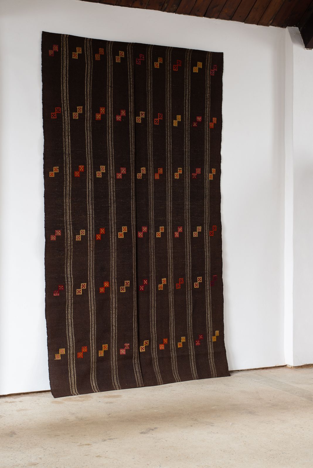 Vintage Flat Weave Turkish Wool And Goat Hair Kilim C1960 photo for sale