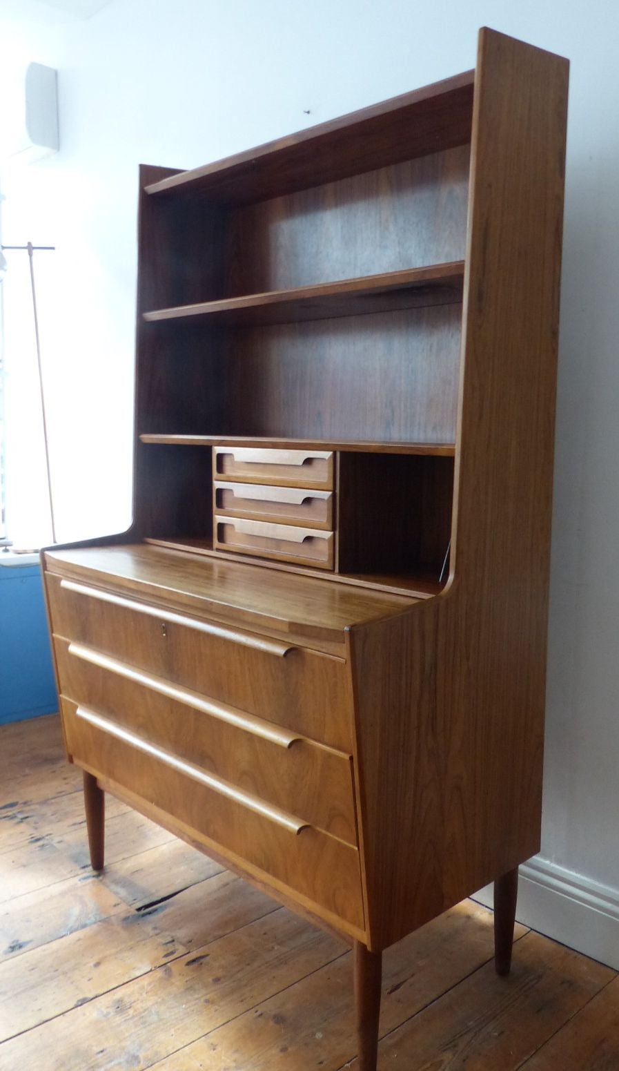 Vintage Danish Mid Century 60's Rosewood Secretaire Cabinet Brdr Larsen Delivery photo vintage