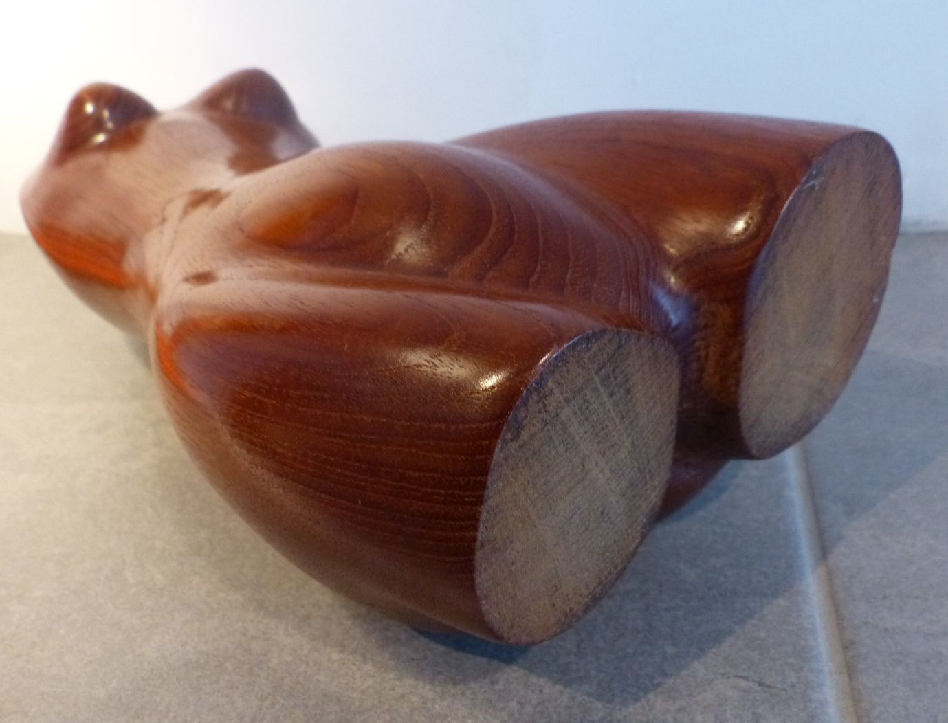 Mid Century Teak Stylised Female Torso Form Hand Carved Figure Wooden Sculpture photo vinterior