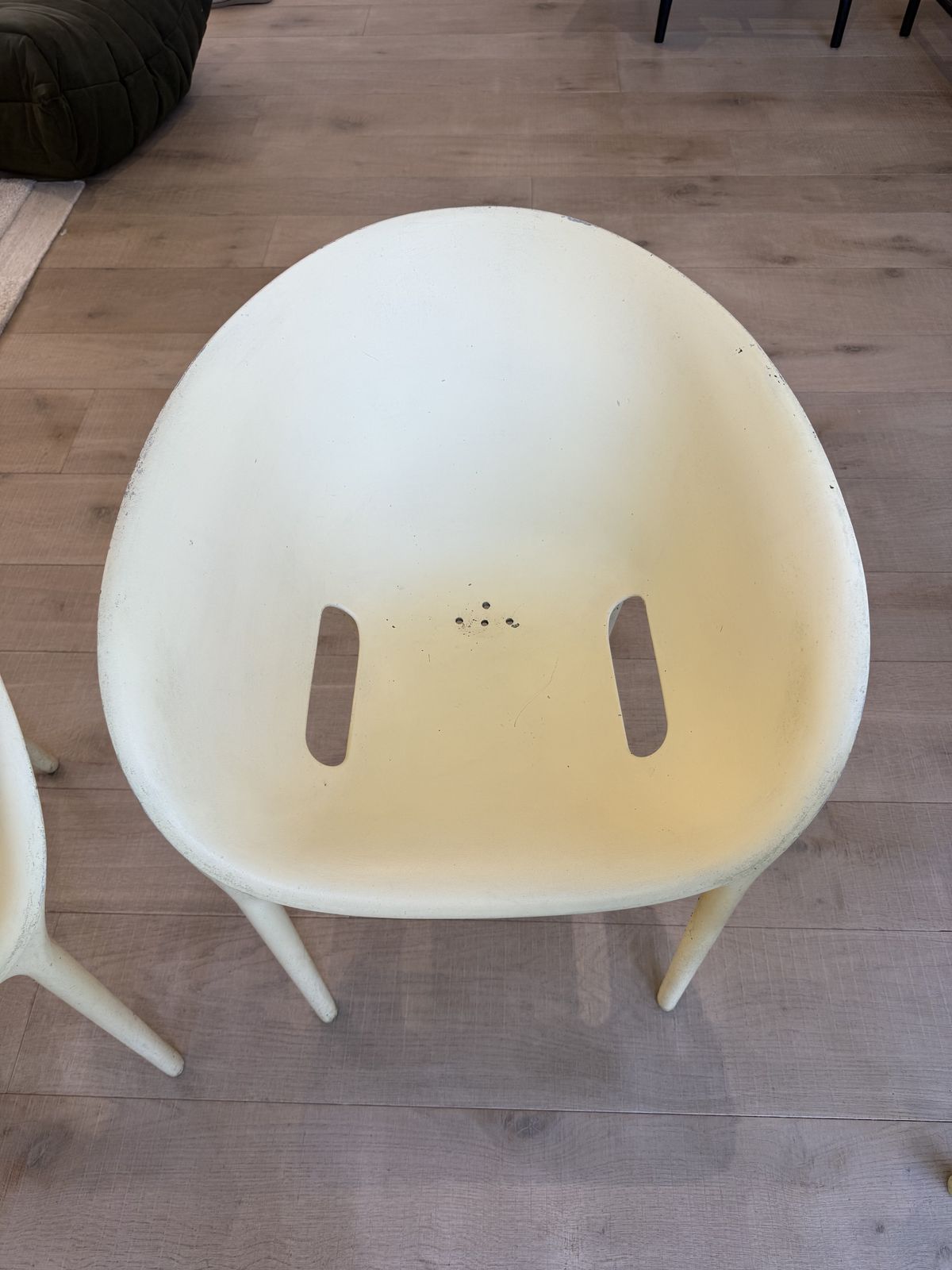 Set Of 5 Philippe Starck “Soft Egg” Chairs — 2 Yellow, 3 Green
