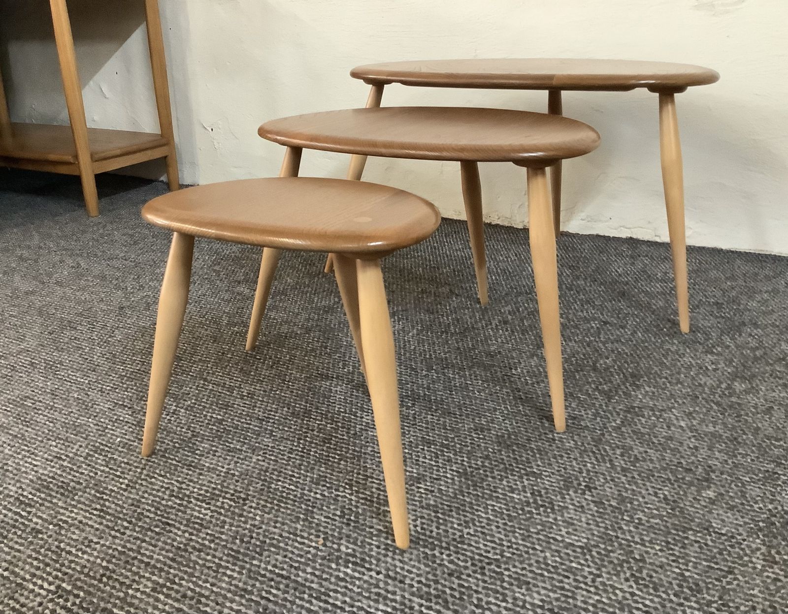 Ercol Windsor Nest Of Pebble Tables. photo buy