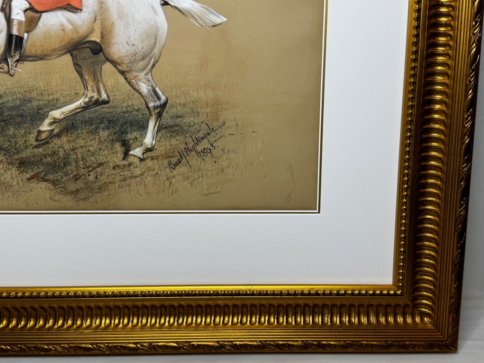 photo furniture Sporting Painting Quorn Hunt Tom Firr Up Grey Whitelegs By Basil Nightingale