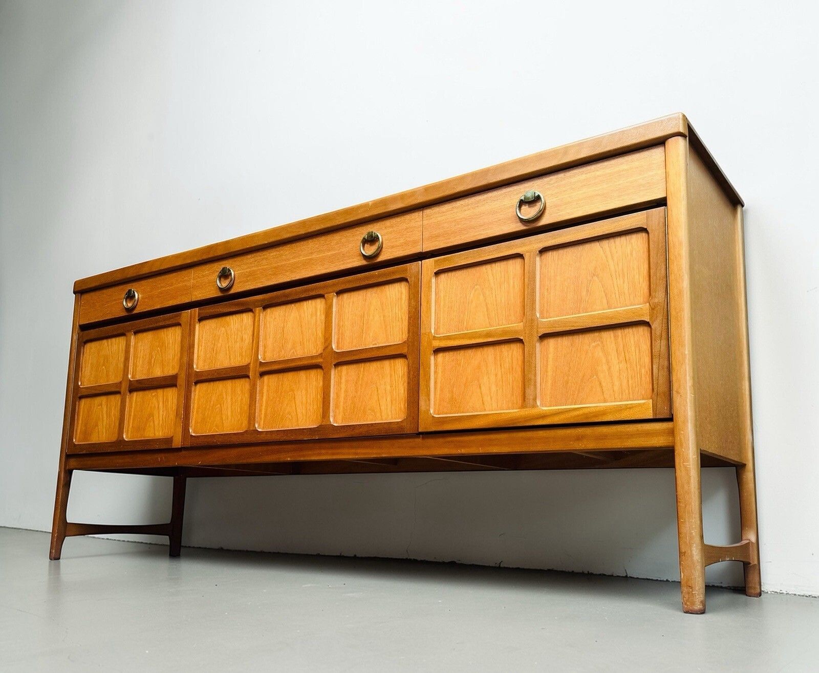 795.0 Nathan Teak Sideboard Squares Range Mid Century Retro C1960s Rare photo