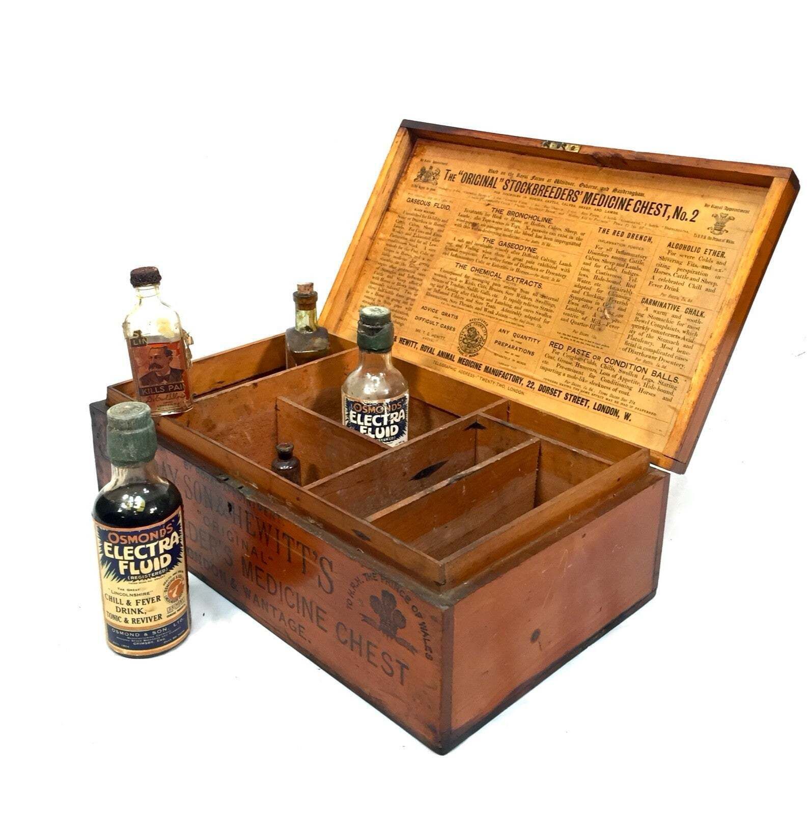 Antique Victorian Veterinary Vets Medicine Chest For Livestock Day Son & Hewitt photo buy