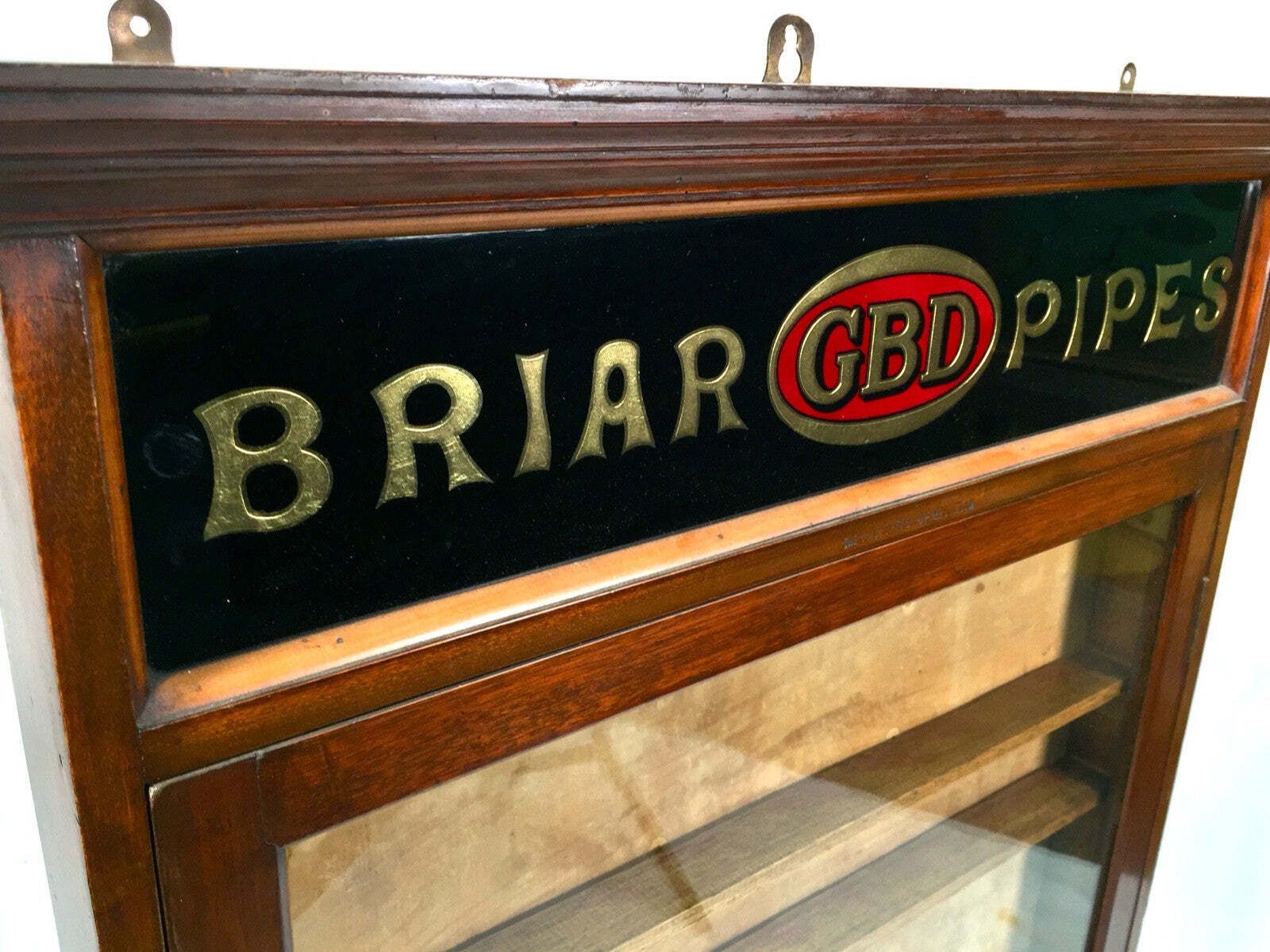Wooden & Glass Fronted Display Cabinet For Briar Gbd Pipes photo buy
