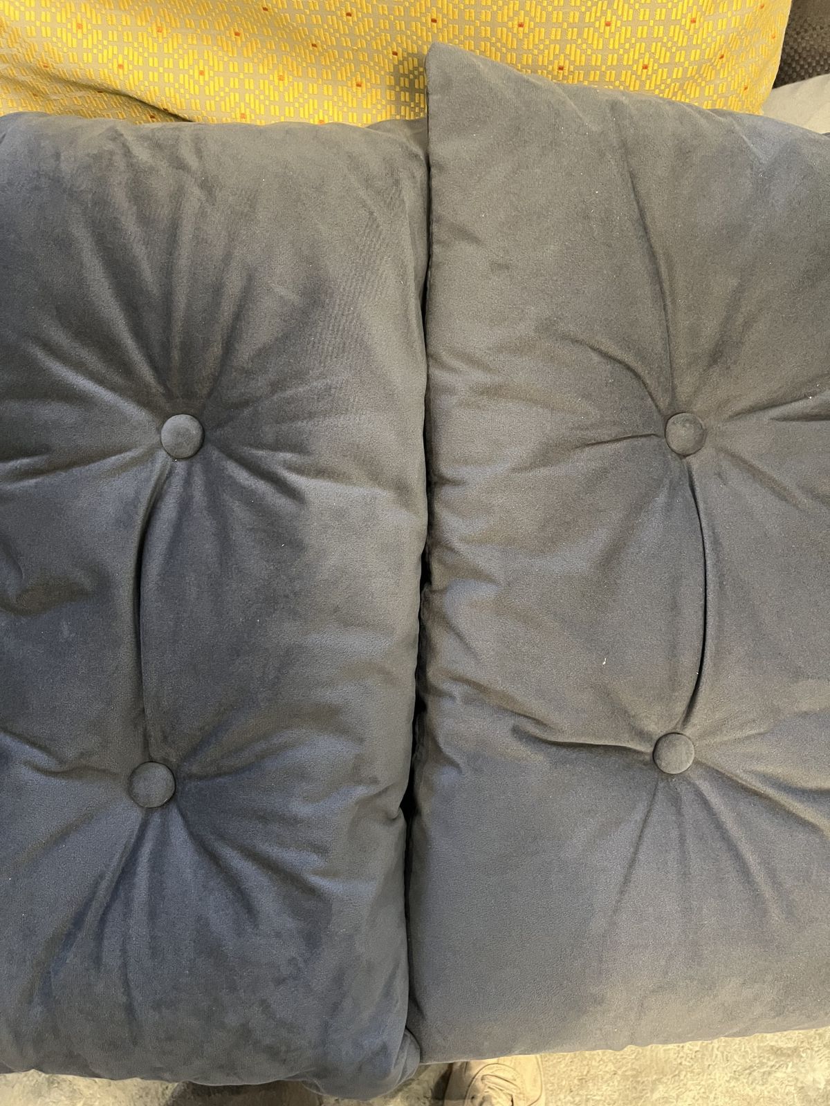 Ligne Roset Moël Armchair By Inga Sempé – Grey Fabric & Leather With 2 Cushions photo 1050.0