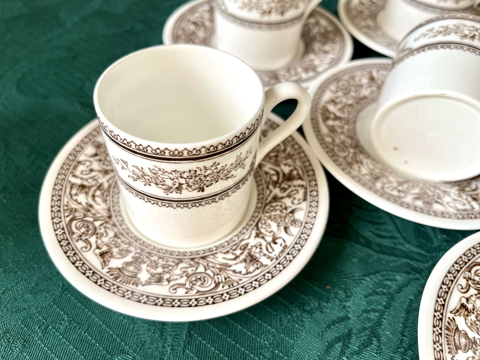 Mid Century Royal Doulton Steelite Anthemion Coffee Set X 6 photo 80.0