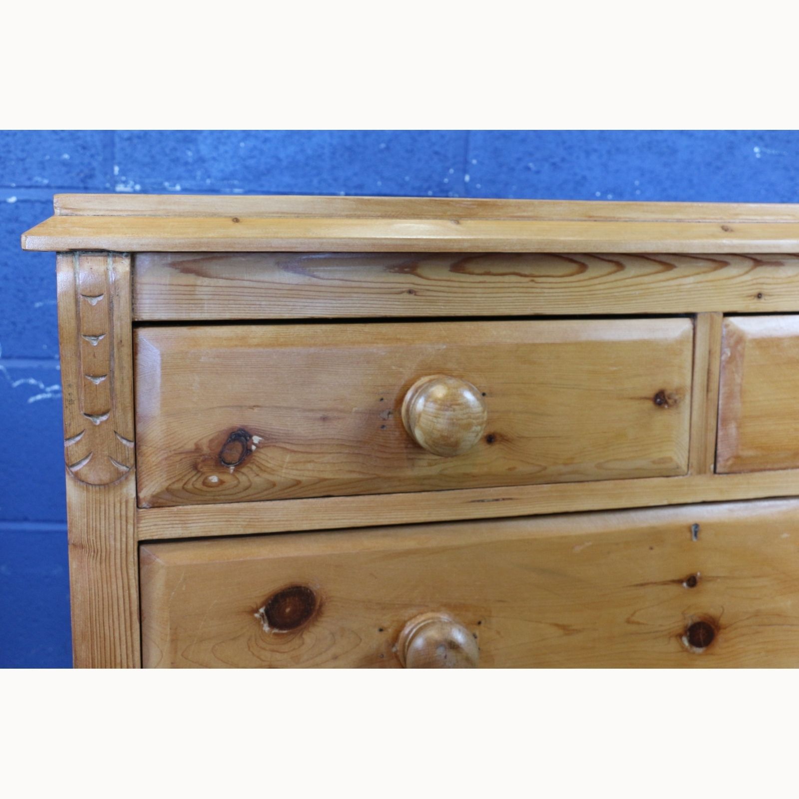 A Victorian Farmhouse Waxed Pine Two Over Two Graduated Chest Of Drawers photo 330.0