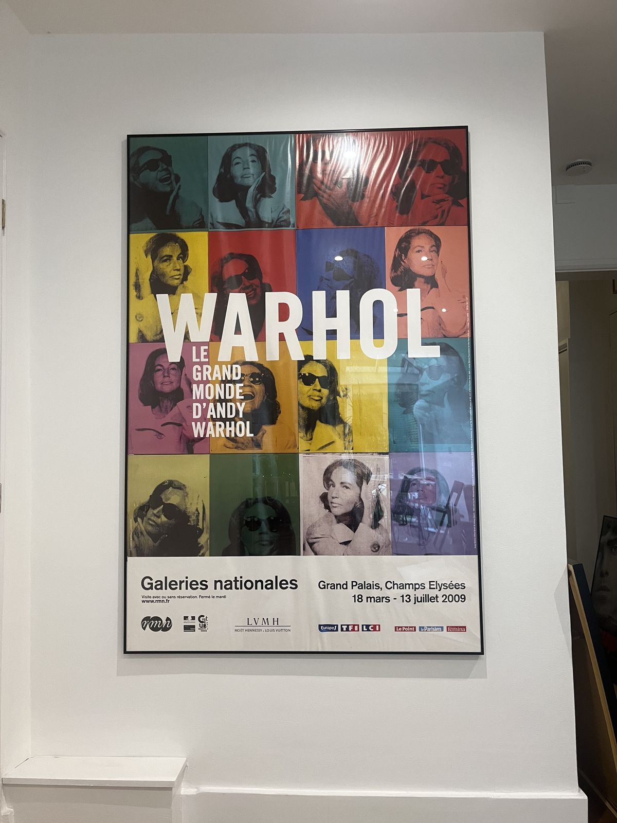 Andy Warhol Paris 2009 Grand Palais Exhibition, Original Exhibition Large Poster photo furniture