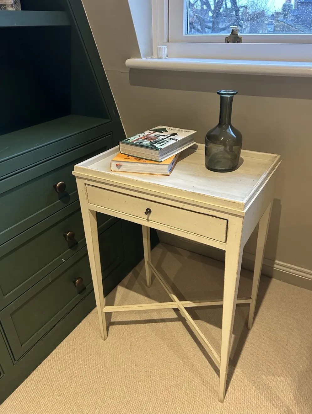 Chelsea Textiles Painted Bedside / Complementary Pair – English Country House Style photo for sale