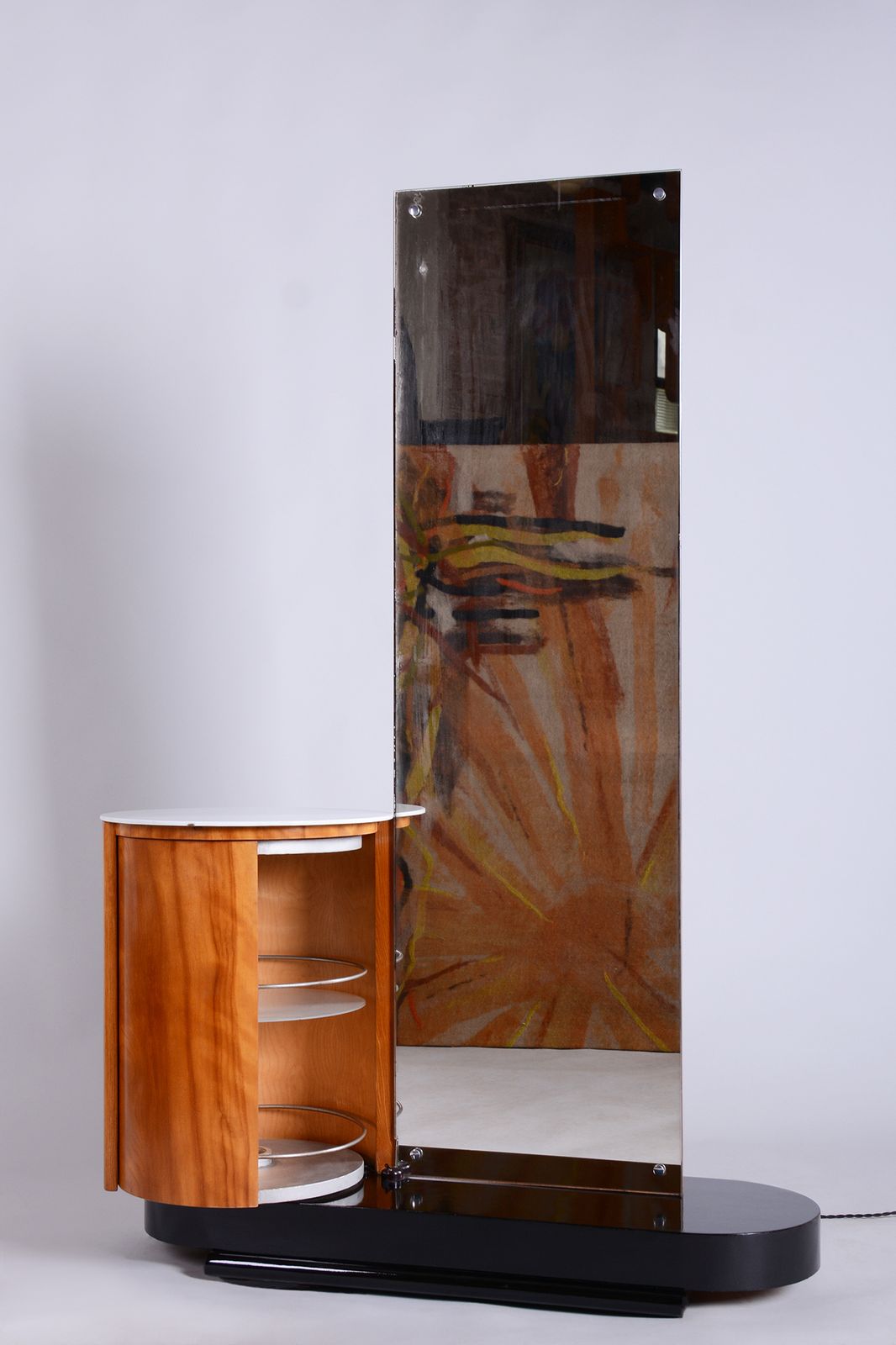 Restored Art Deco Dressing Mirror, By J. Halabala, Up Zavody, Ash, Czech, 1930s