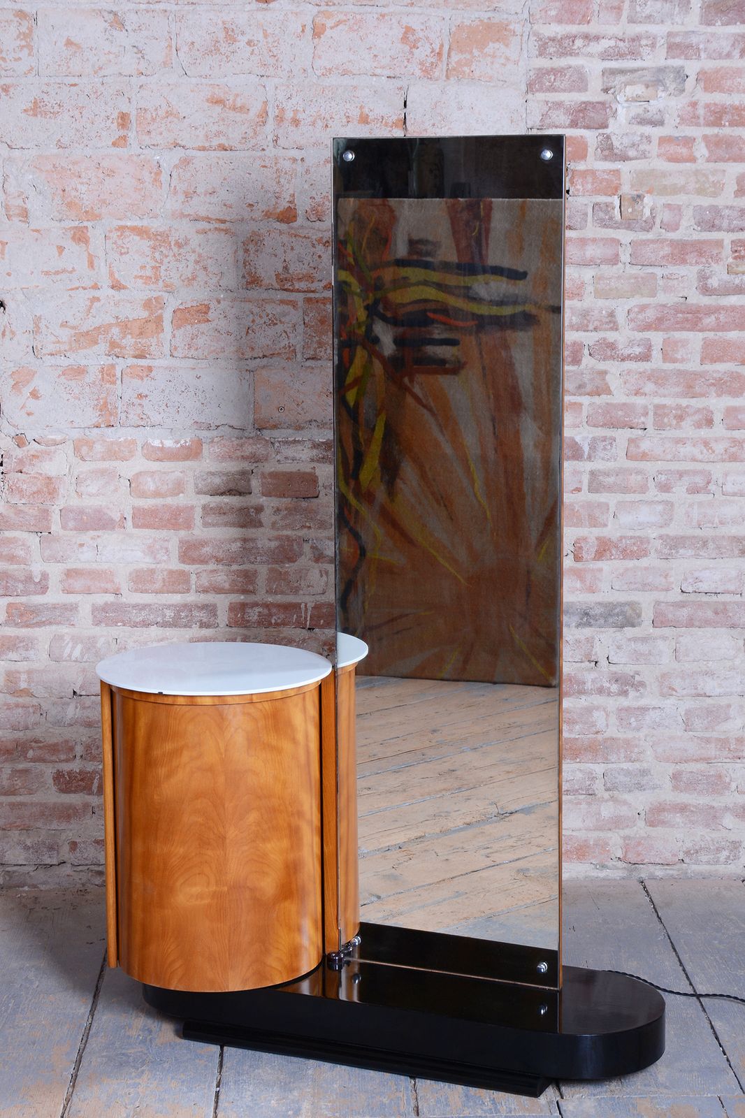 Restored Art Deco Dressing Mirror, By J. Halabala, Up Zavody, Ash, Czech, 1930s photo furniture
