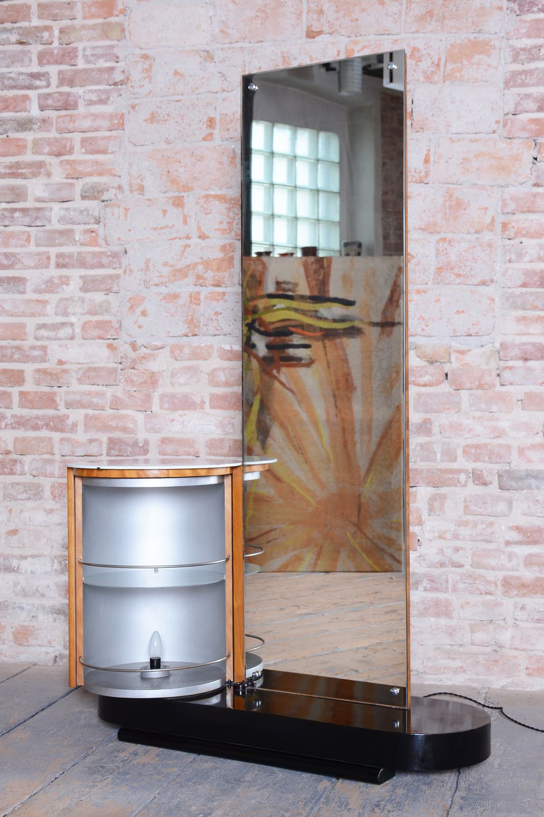 Restored Art Deco Dressing Mirror, By J. Halabala, Up Zavody, Ash, Czech, 1930s photo for sale