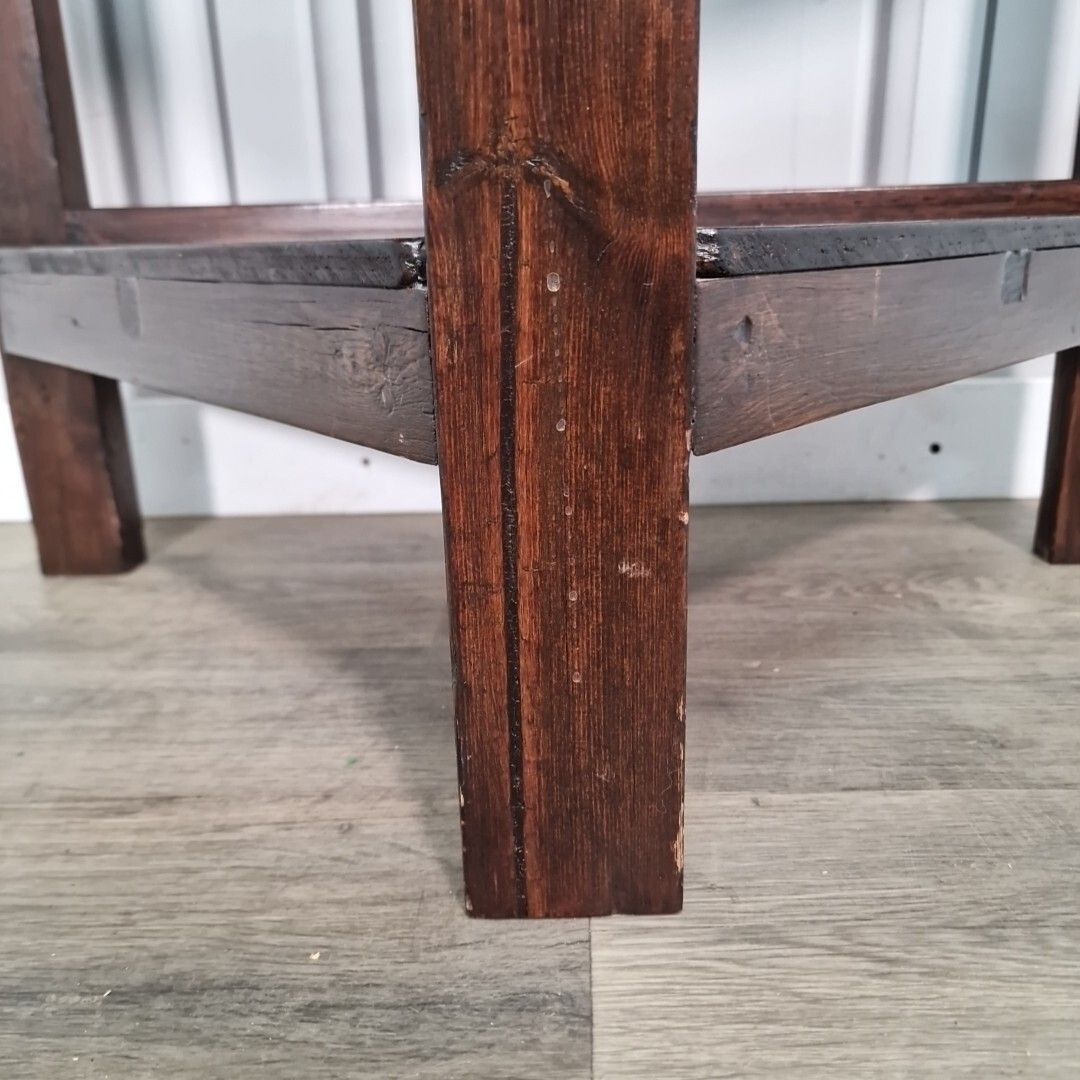 photo furniture Antique Victorian Style Table Wood & Marble Top Wash Stand Console Demi Lune
