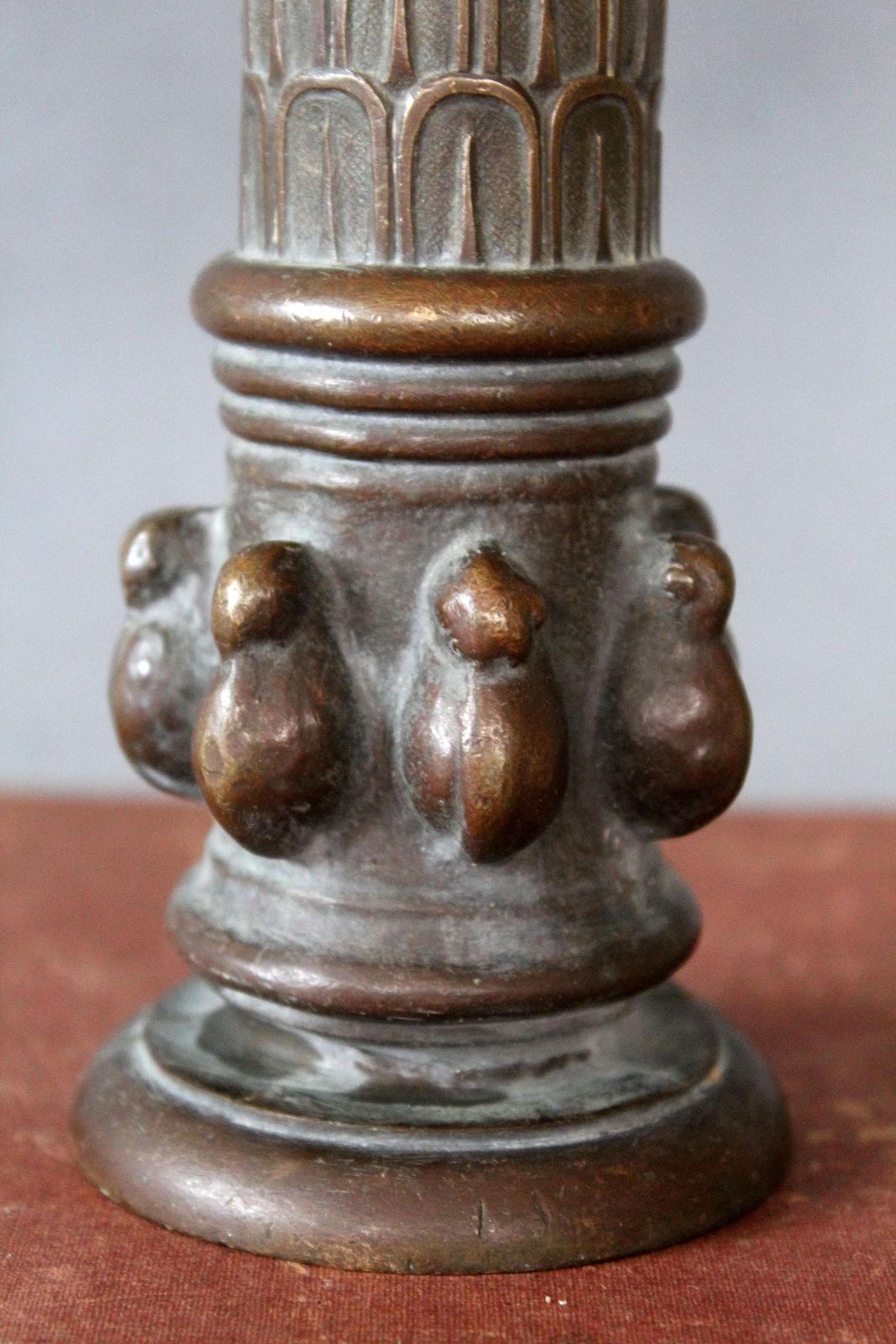 Antique Heavy Cast Bronze Tube, Two Part Fit Perfect Together, Furniture Embellishment, Chandelier Part, Hardware Restoration photo Home Decor