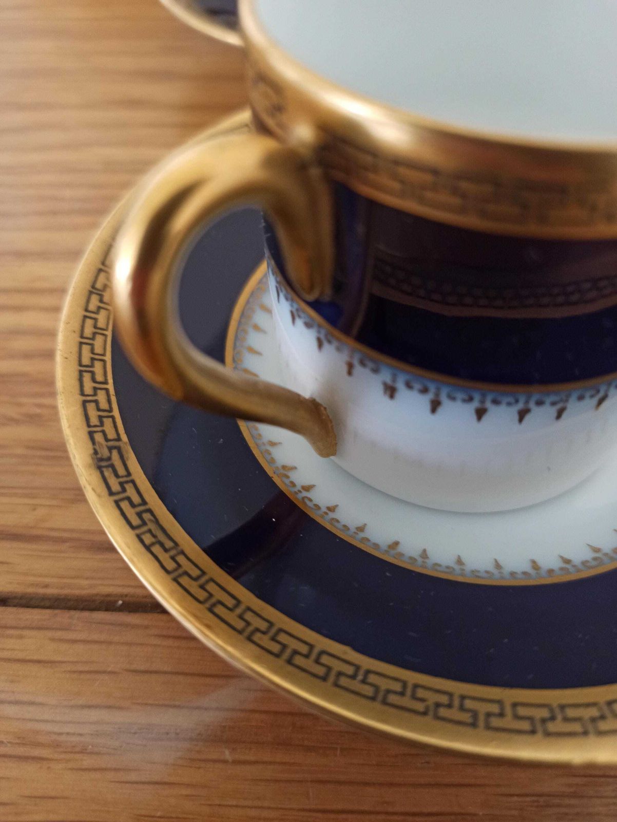 Home Decor Vintage Epiag Royal, Cobalt Blue Small Cups And Saucers. Vintage. Very Good Condition. photo