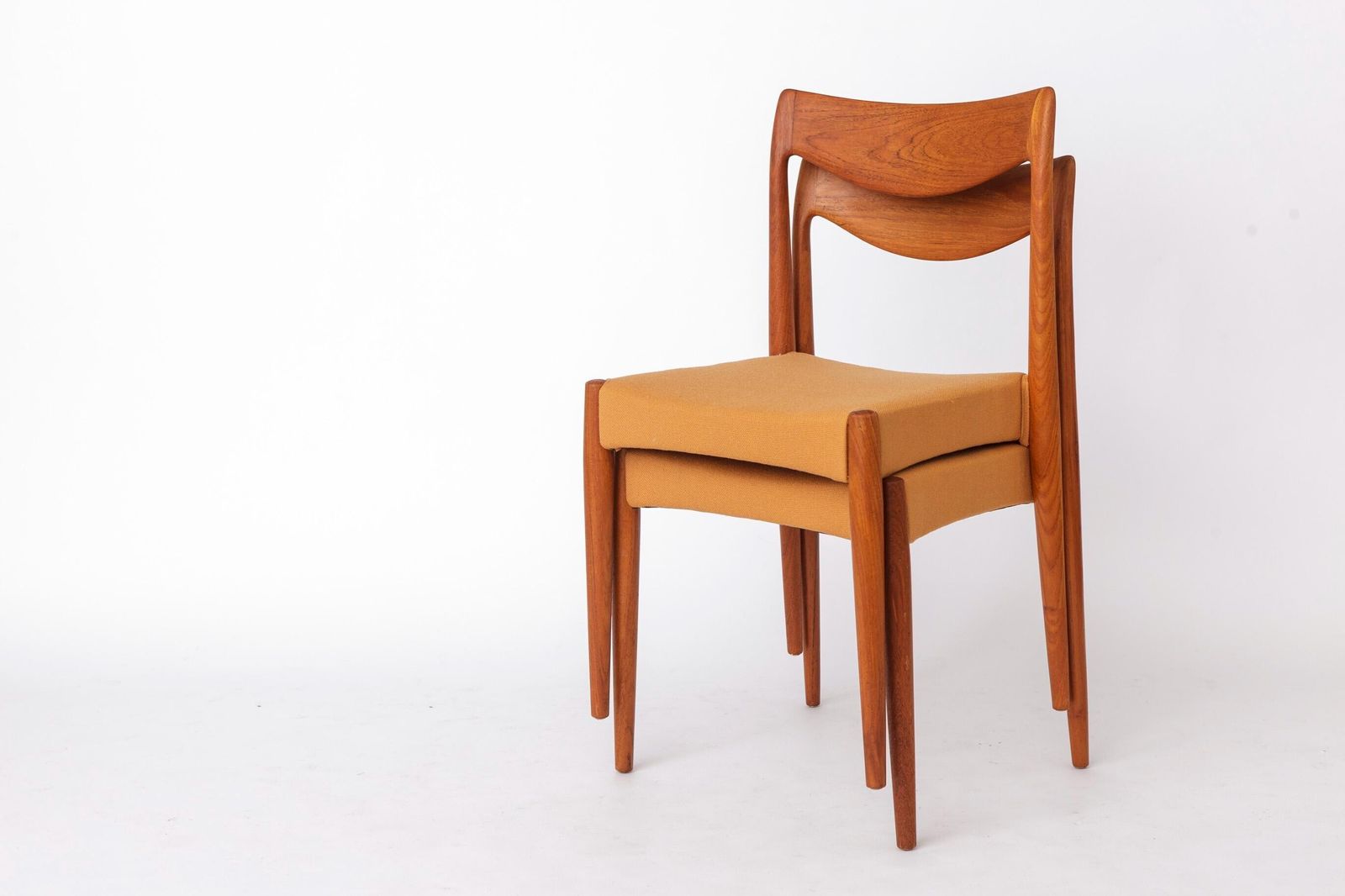 Pair Of Bambi Dining Chairs By Rastad & Relling For Gustav Bahus, Norwegian 1960s Mid Century Teak Chairs photo for sale