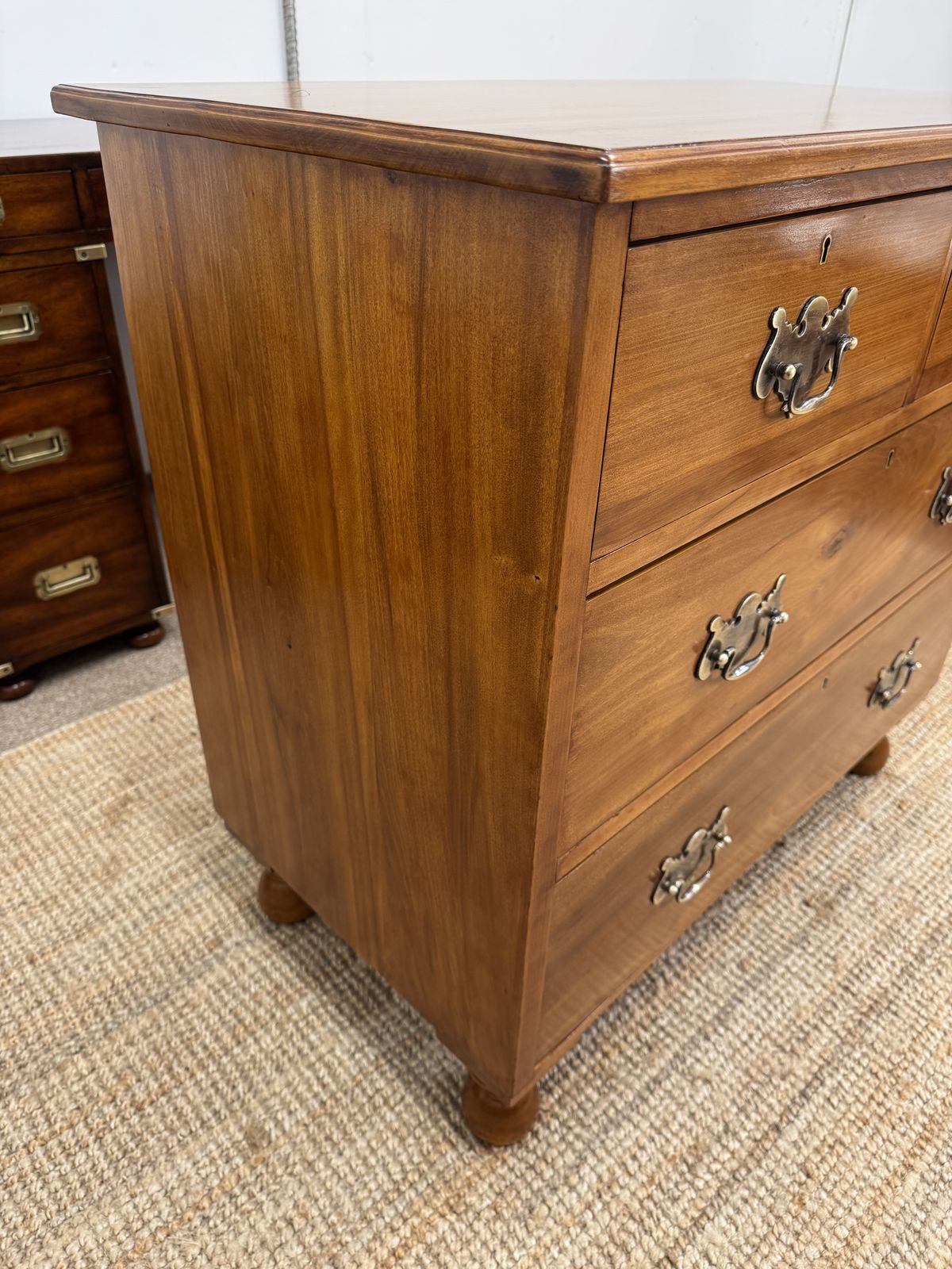 Edwardian Golden Satin Chest Of Drawers photo 900.0