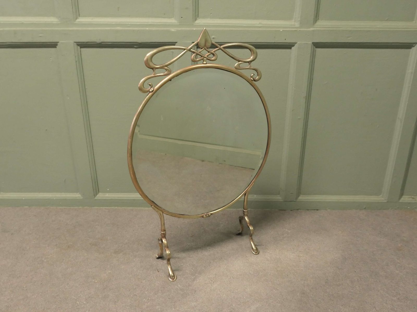 A Superb Art Nouveau Mirror Fire Screen The Fire Screen Is A Superb Quality Piece photo 930.0