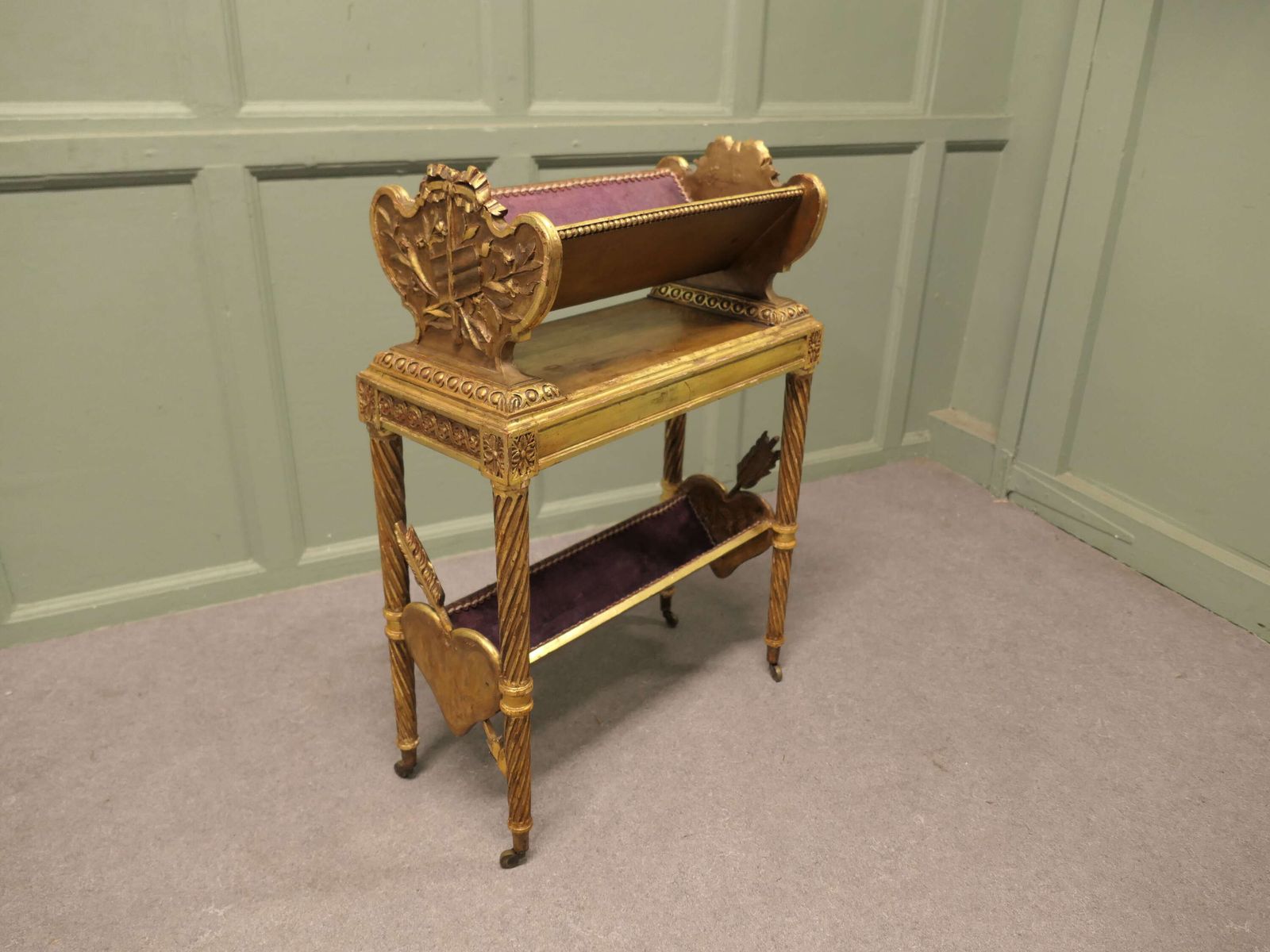 Italian Rococo 2 Tier Gold Book Trough This Is A Very Romantic Piece photo 1500.0