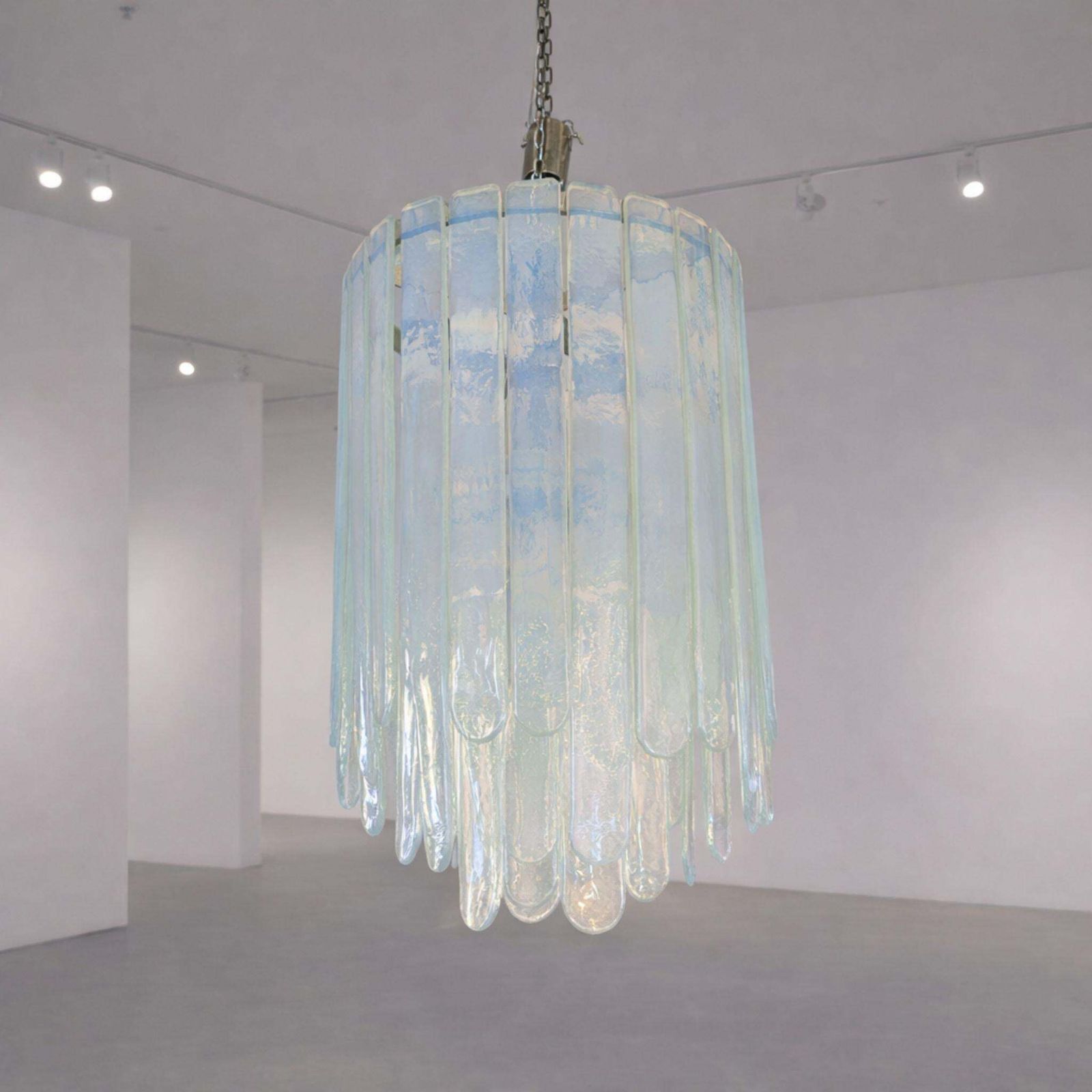 Cascade Chandelier Opalescent Murano Glass By Carlo Nason For Mazzega, 1970 photo for sale