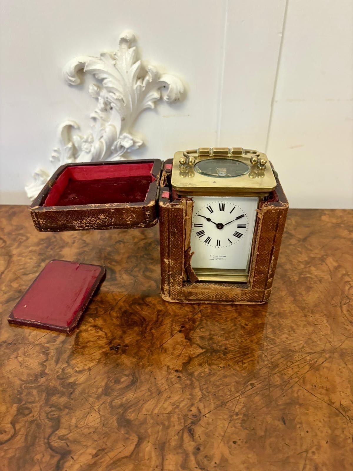Antique French Brass Carriage Clock – Latshea & Sons Edinburgh photo buy