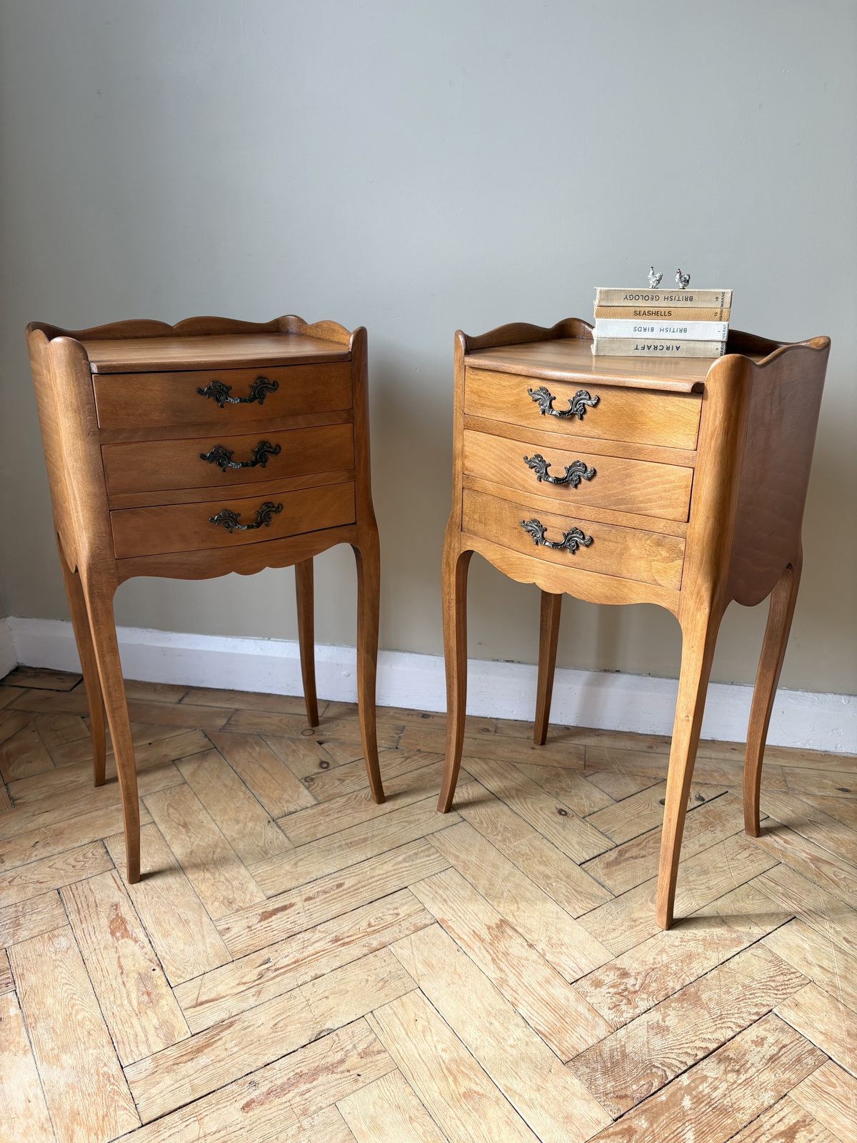 Furniture Antique French  Louis XV Pair Of Bedside Tables photo