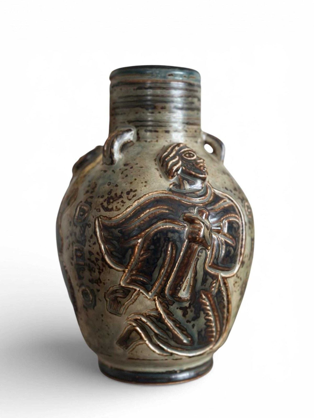 Jais Nielsen (1885 1961). Vase, Royal Copenhagen, Stoneware, Sung Glaze, Denmark.
