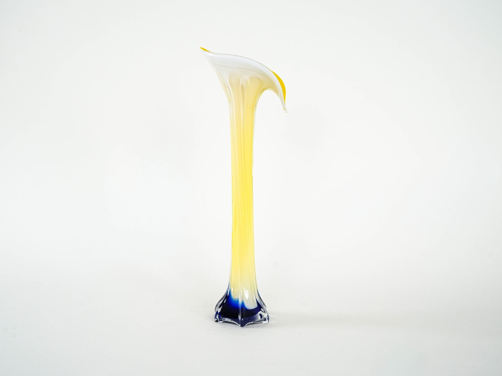 Gele Vaas, Murano Glas, Italiaans Design, Jaren 1970, Made In Italy photo for sale