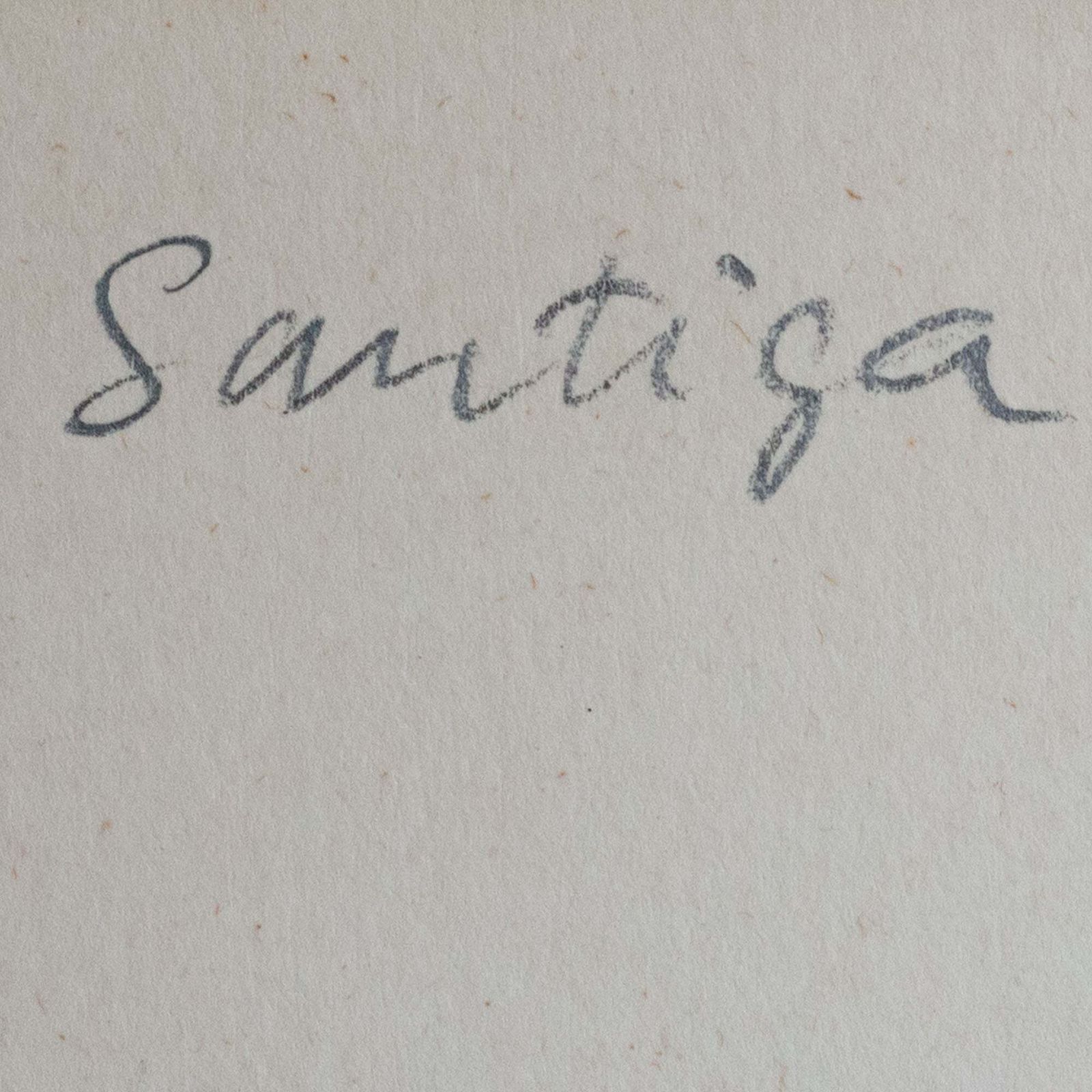 Landscape Study Inscribed On Reverse “Santiga” – Oil And Mixed Media Painting photo vinterior