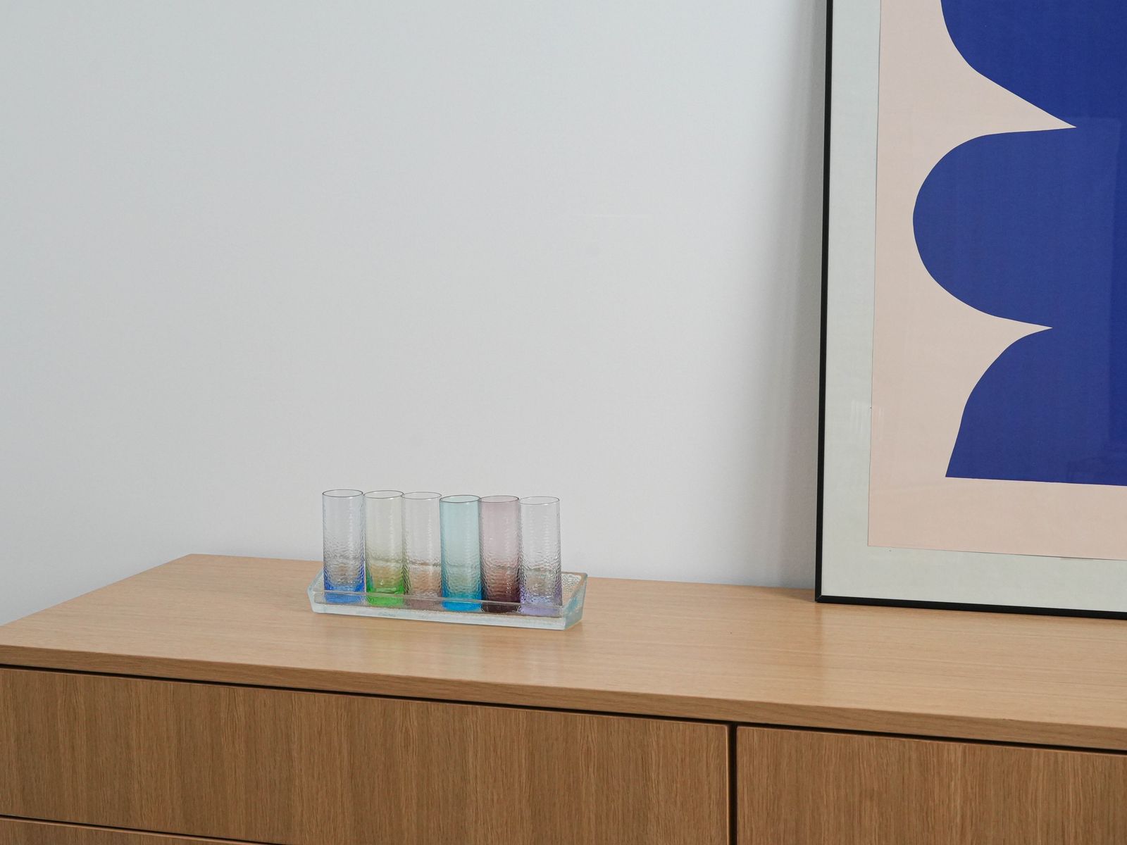 Set Of Glasses With A Tray, Italian Design, 1970s, Made In Italy photo furniture