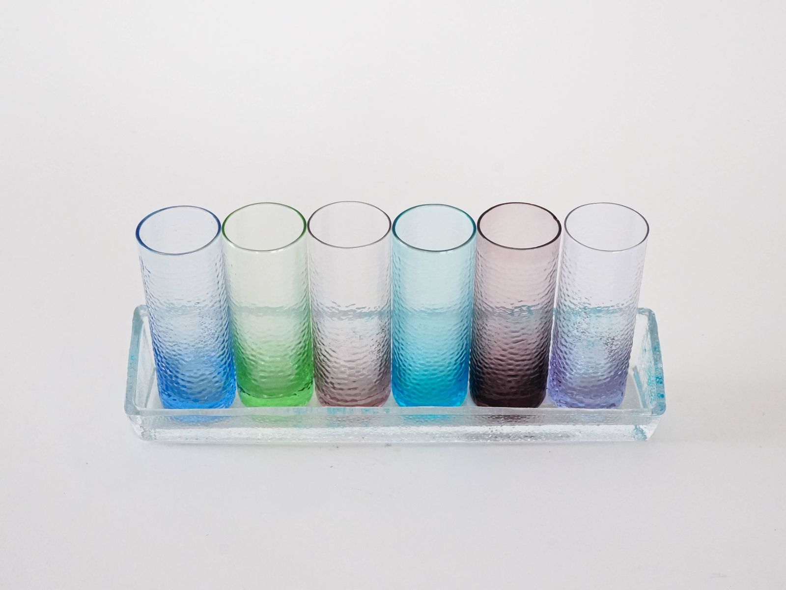 Set Of Glasses With A Tray, Italian Design, 1970s, Made In Italy photo 289.0