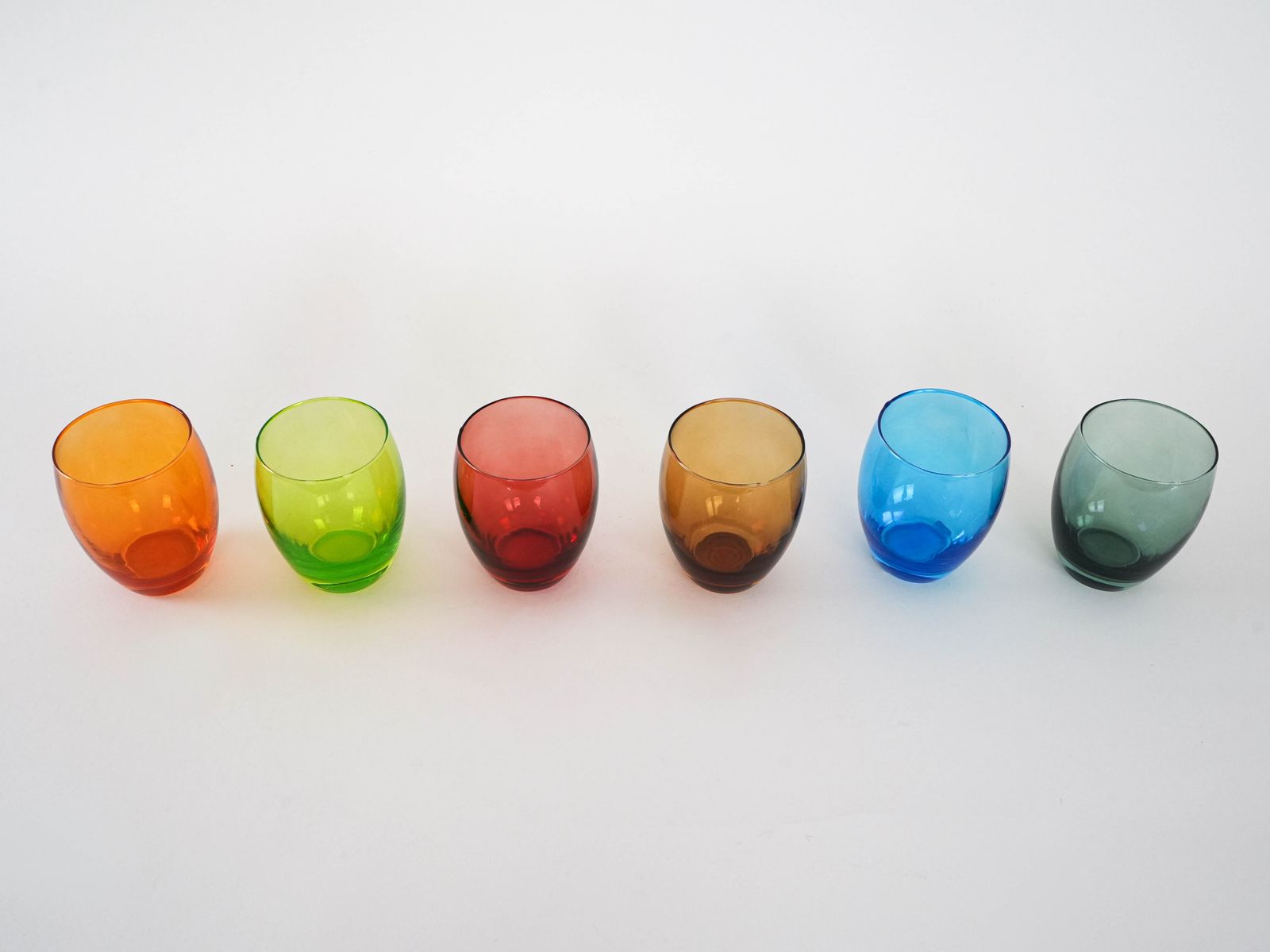 Set Of Colourful Glasses, Italian Design, 1970s, Made In Italy photo 279.0