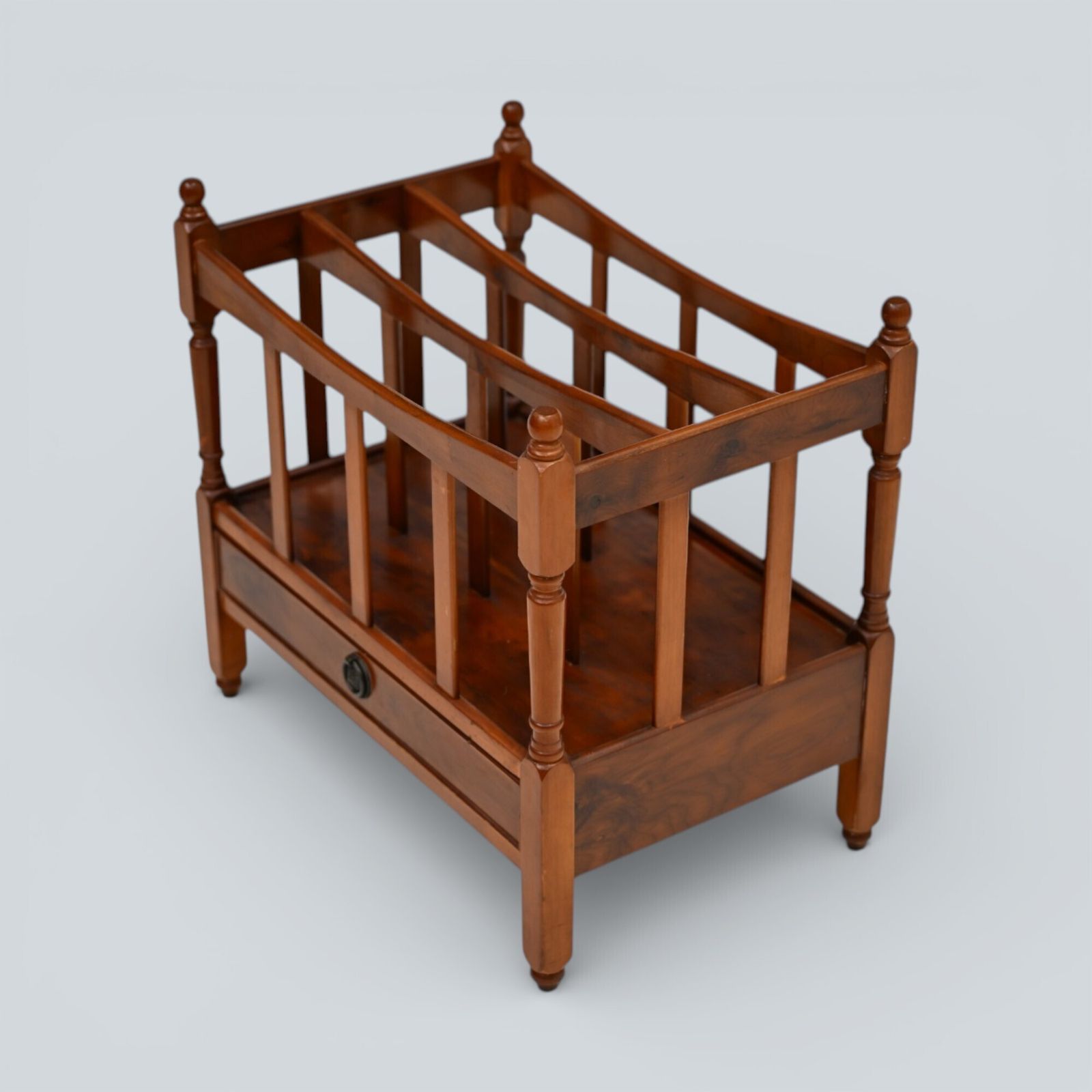 Mahogany/Teak Canterbury Magazine Paper Rack Free Nationwide Delivery photo furniture