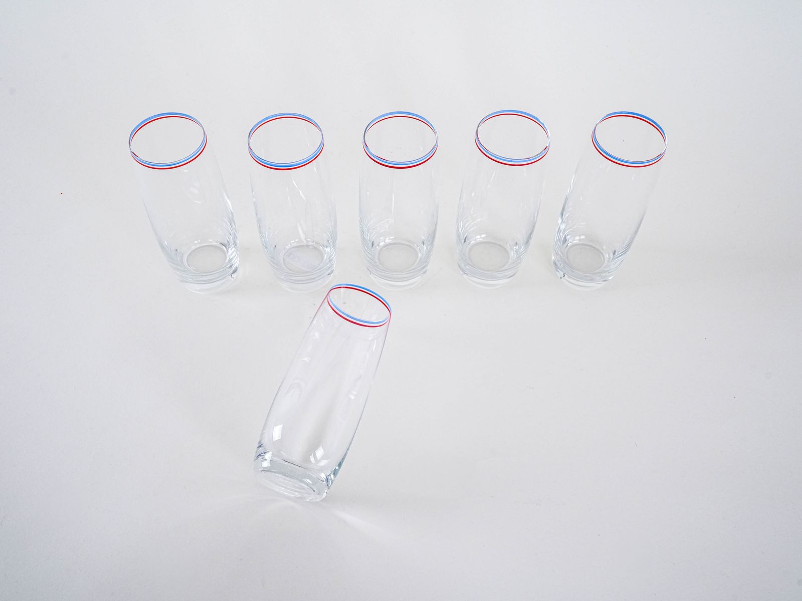 Set Of Six Glasses, Italian Design, 1970s, Made In Italy photo vinterior
