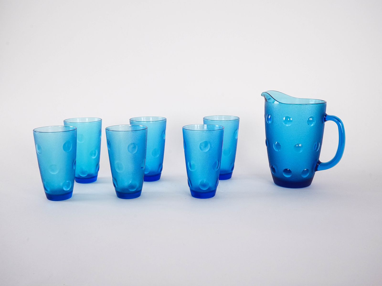 Set Of Glass And Jug, Italian Design, 1970s, Made In Italy photo Home Decor