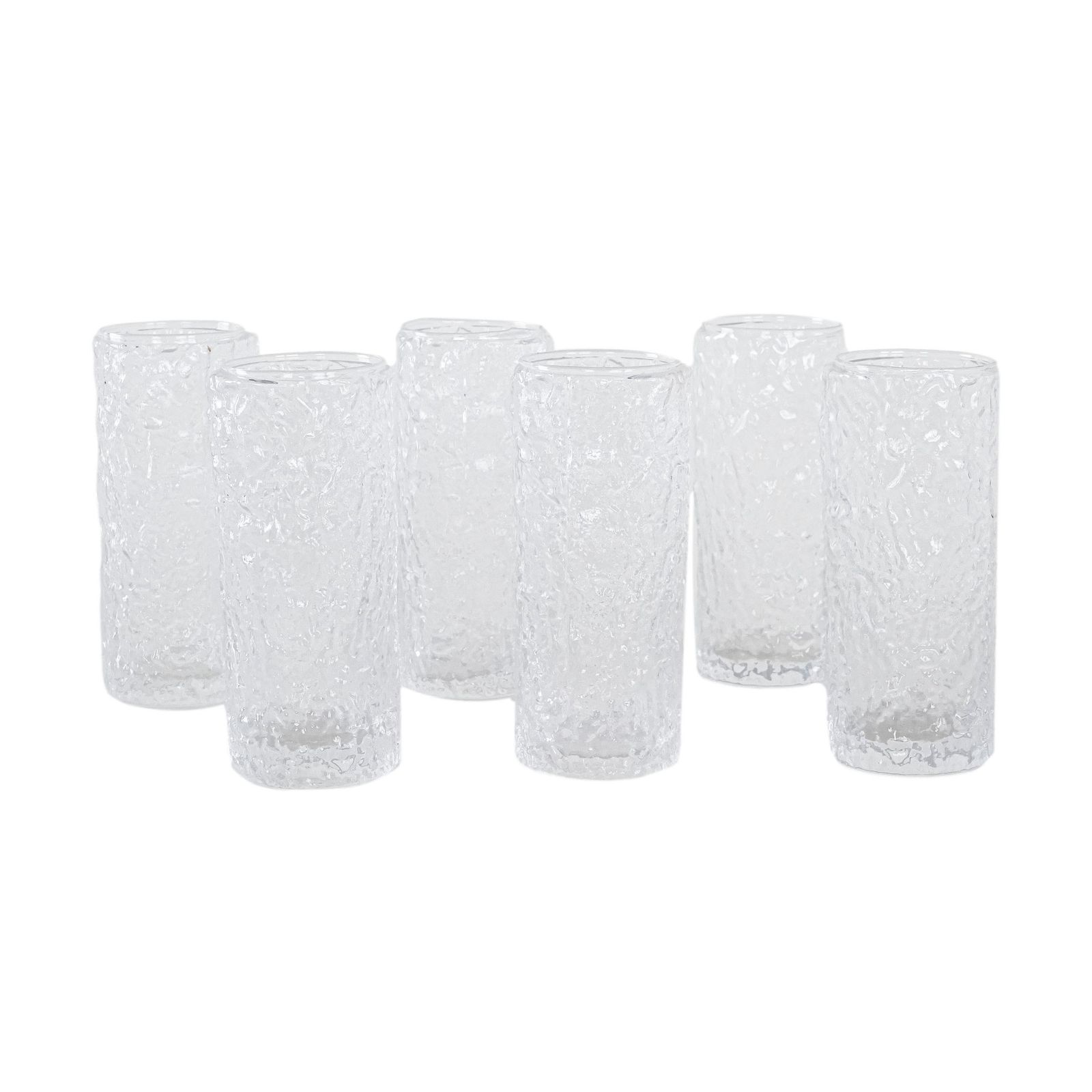 Set Of Six Glasses, Italian Design, 1970s, Made In Italy