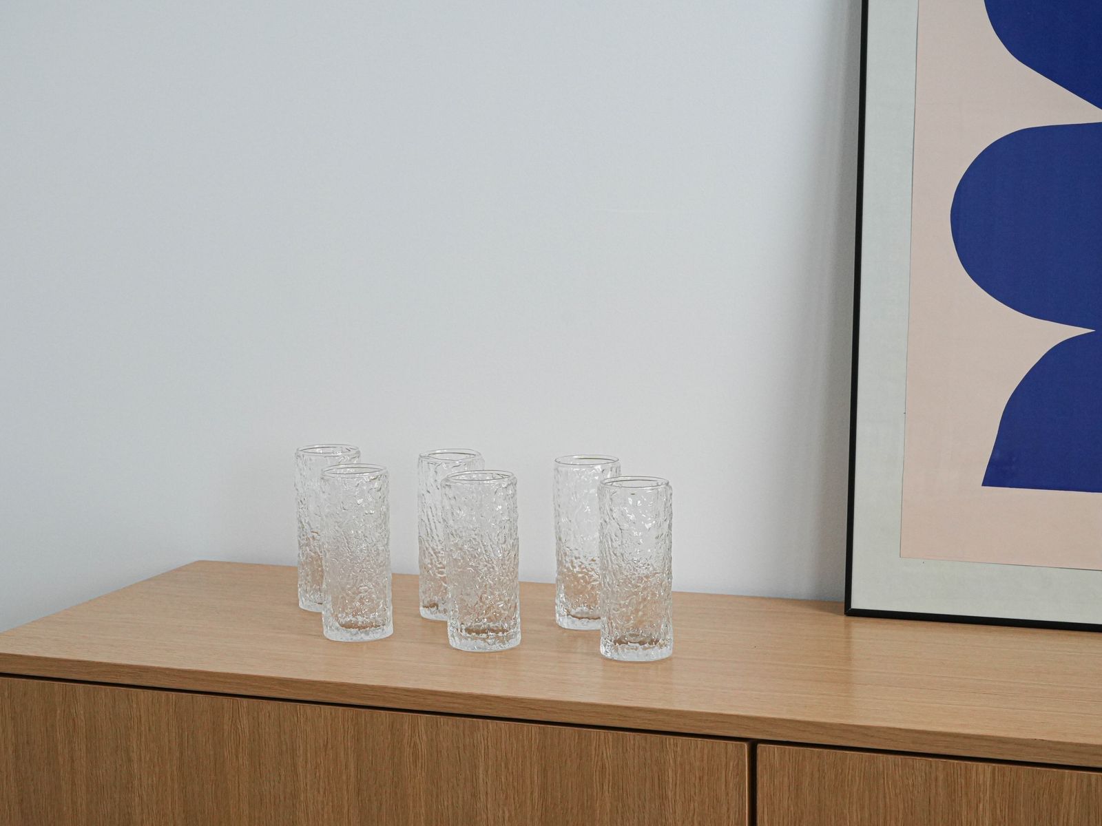 Set Of Six Glasses, Italian Design, 1970s, Made In Italy photo furniture