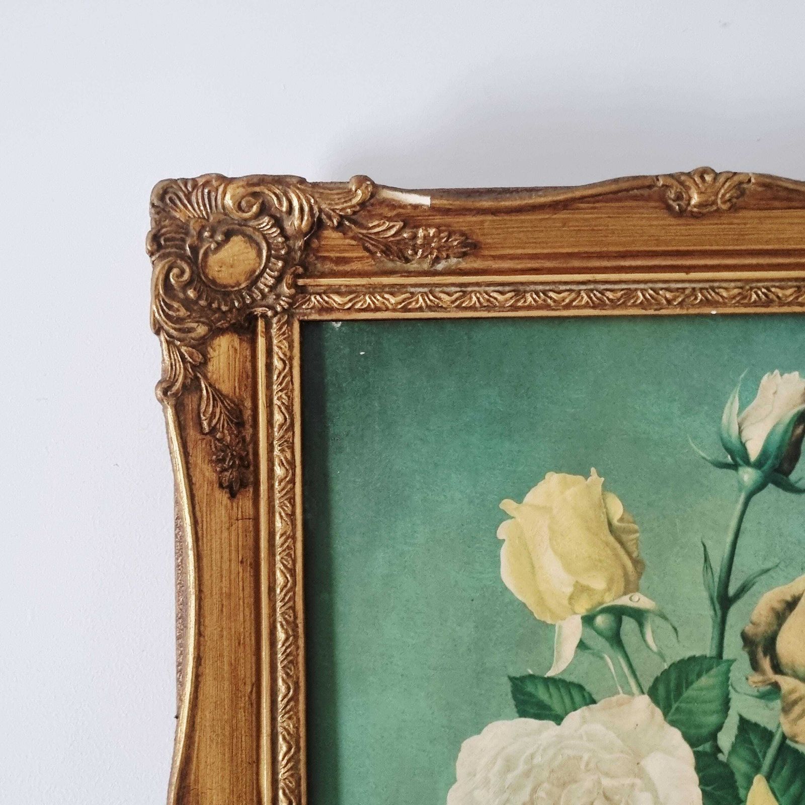 Vintage Original Floral Print By James Noble Depicting Roses In Vase photo 55.0