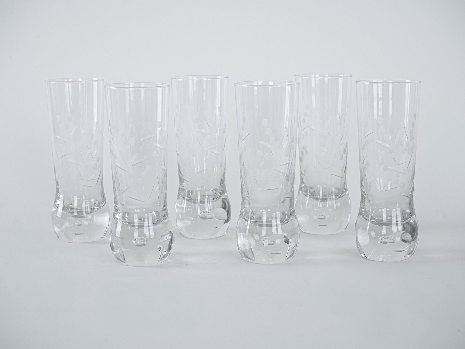 Set Of Six Glasses, Italian Design, 1970s, Made In Ital photo for sale