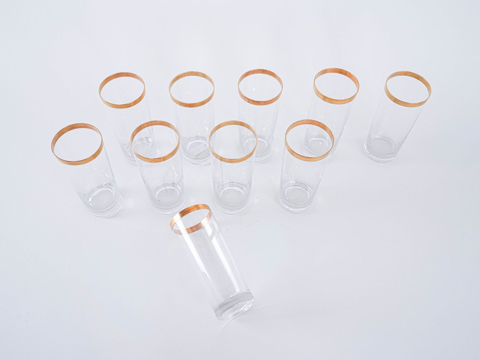 Set Of Crystal Glasses, Italian Design, 1970s, Made In Italy photo 359.0