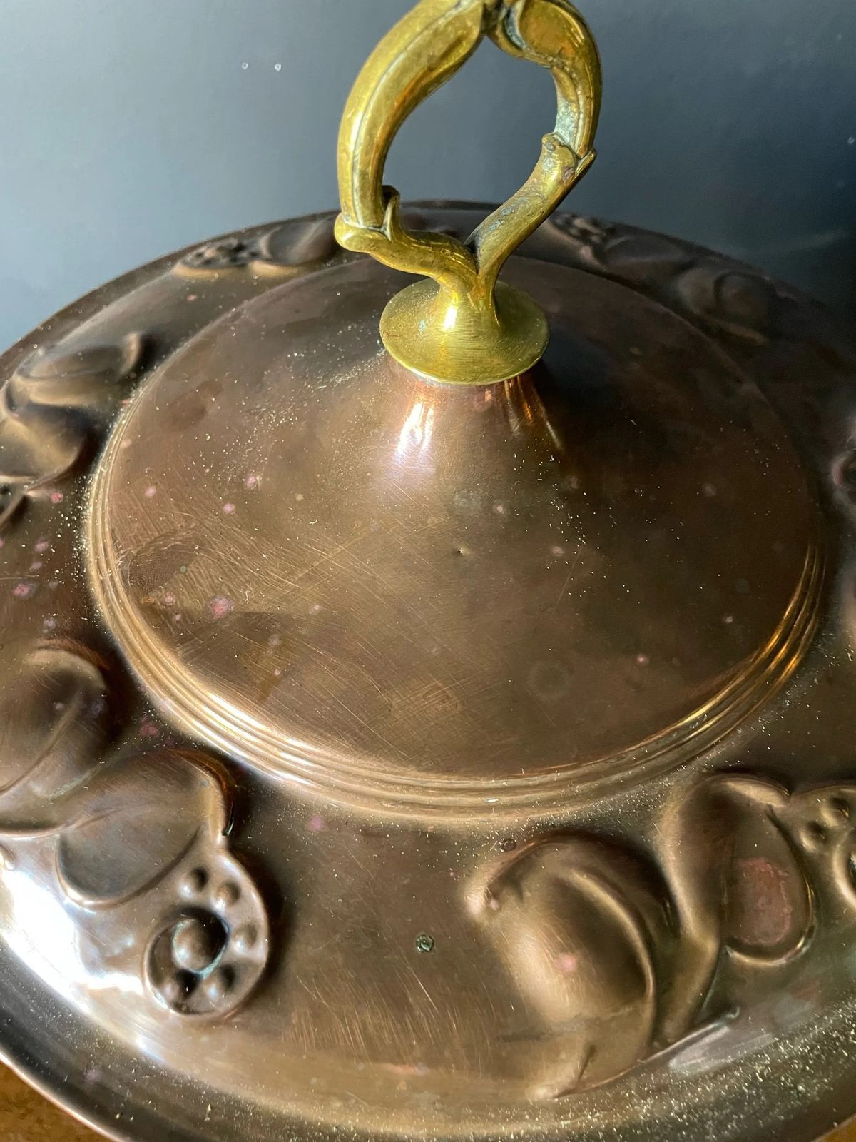 Copper Coal Bucket., 1900s, Antique photo furniture