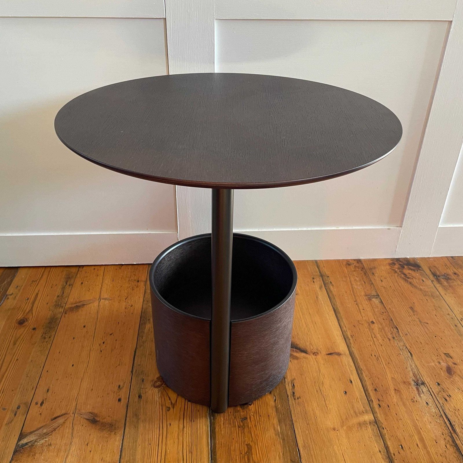 photo furniture Maze Parasol Coffee Table Small Dark Oak Round Top Modern Contemporary Scandinavian Style Antrei Hartikainen