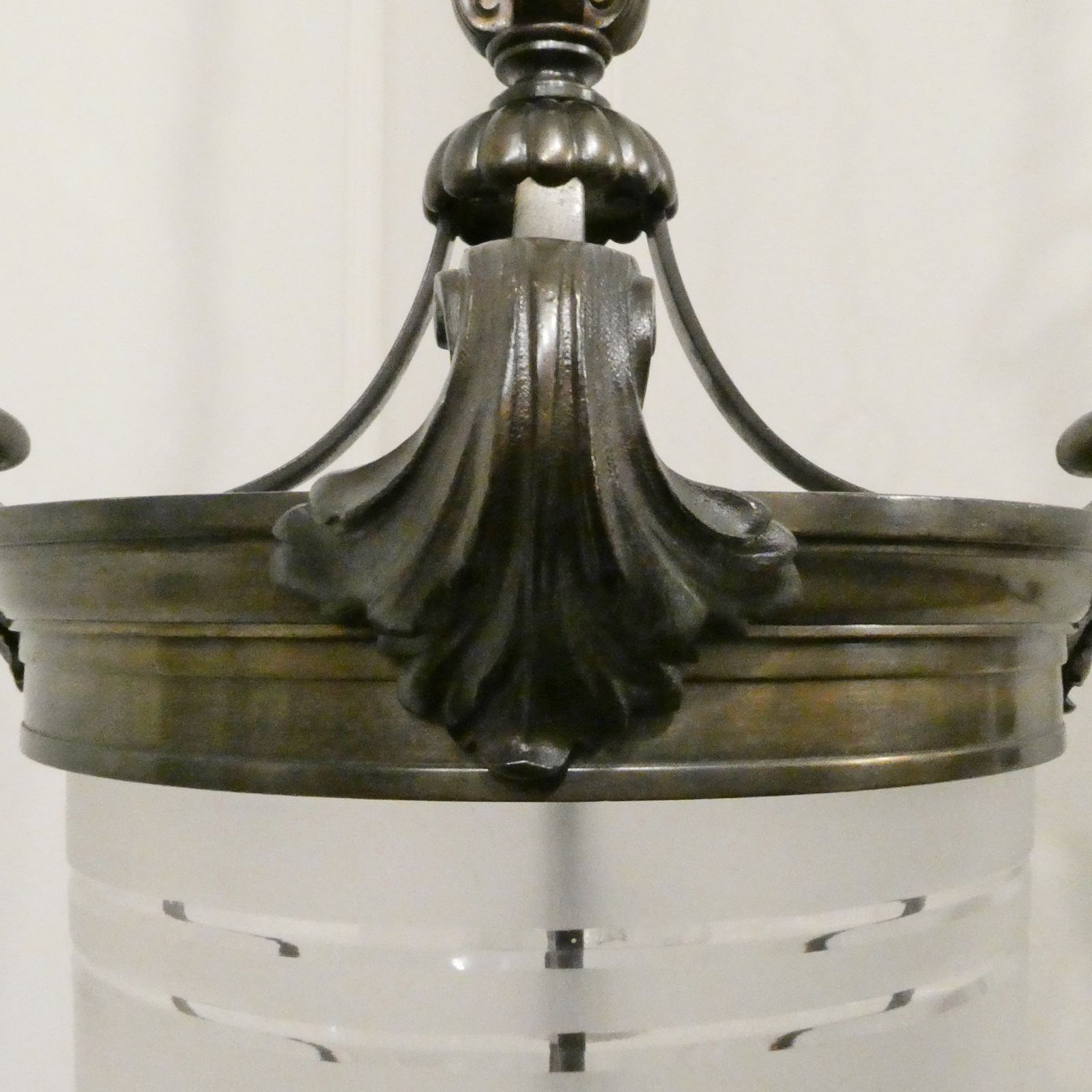 Pair Of Art Nouveau Bronze Pendant Lanterns Attributed To F&C Osler photo Lighting