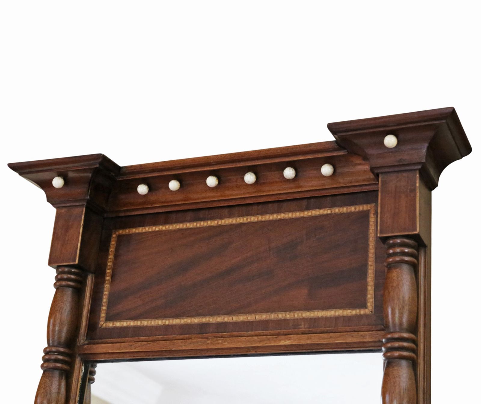 Antique 19th Century Mahogany Framed Pier Overmantle Wall Mirror – Fine Quality photo for sale