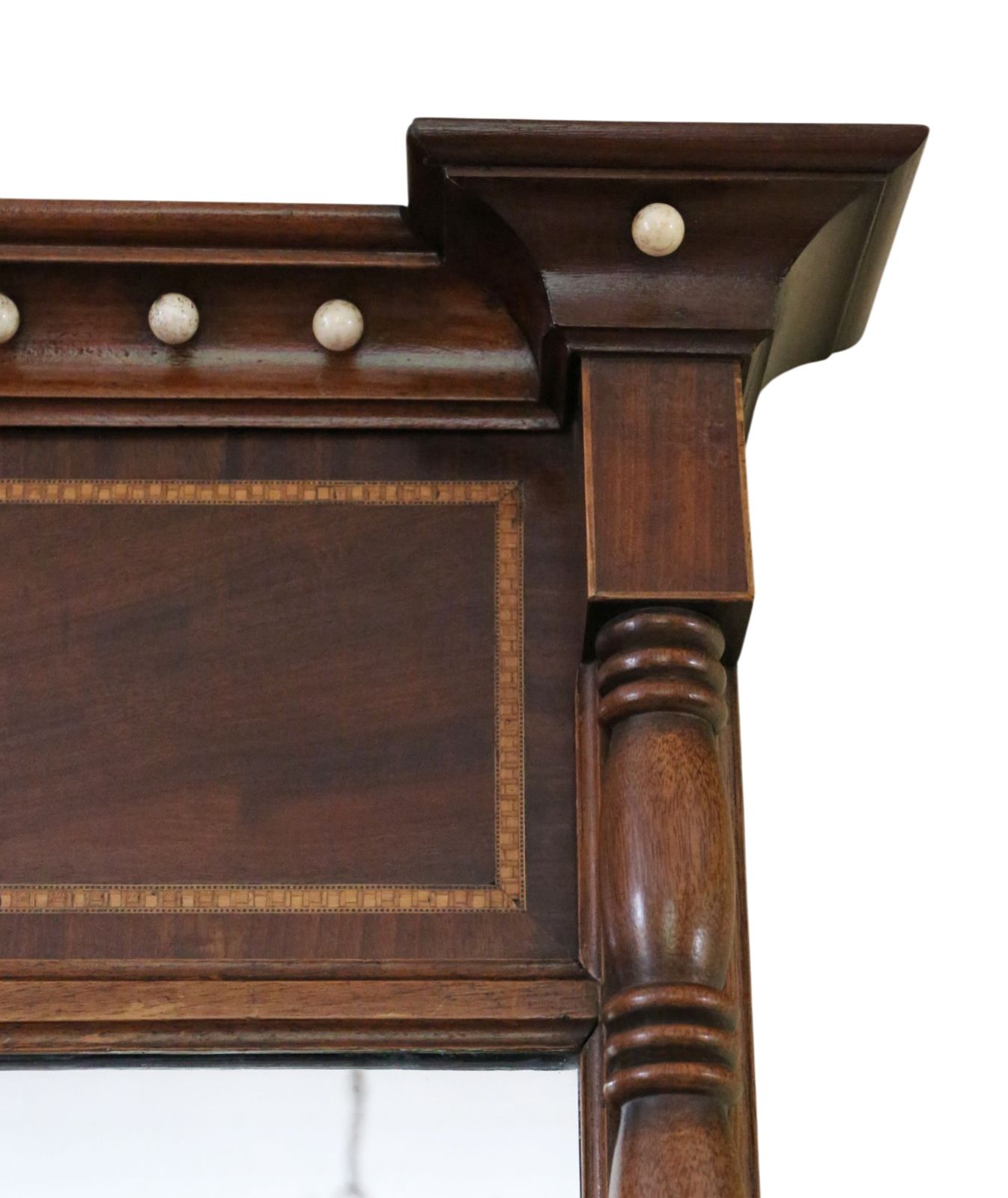 Antique 19th Century Mahogany Framed Pier Overmantle Wall Mirror – Fine Quality photo Home Decor