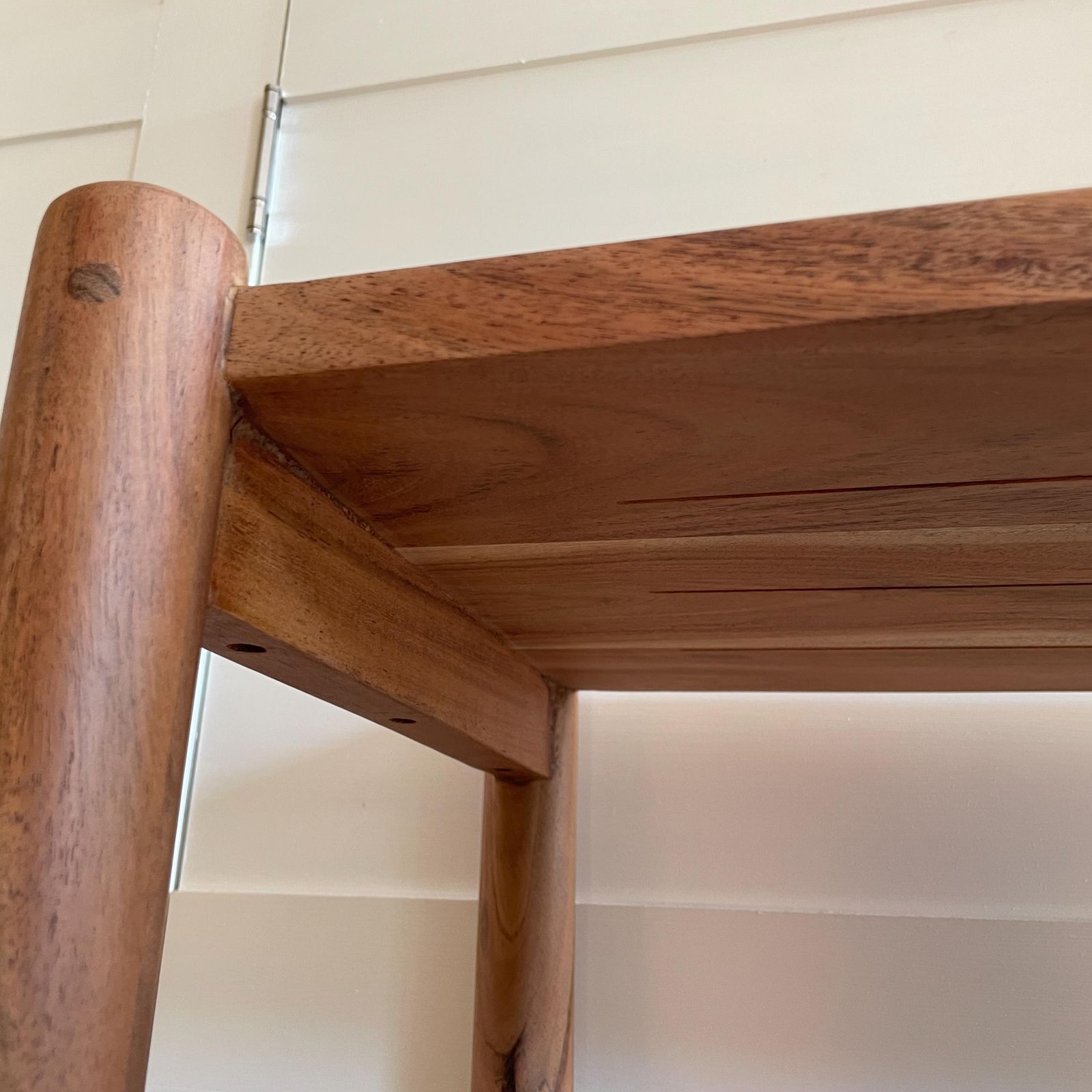 Graham & Green Wooden Sideboard Wrenley Console Scandi Woven Shelf Acacia Wood Entryway Bench Hall Table Handmade Woven Shelf photo vintage