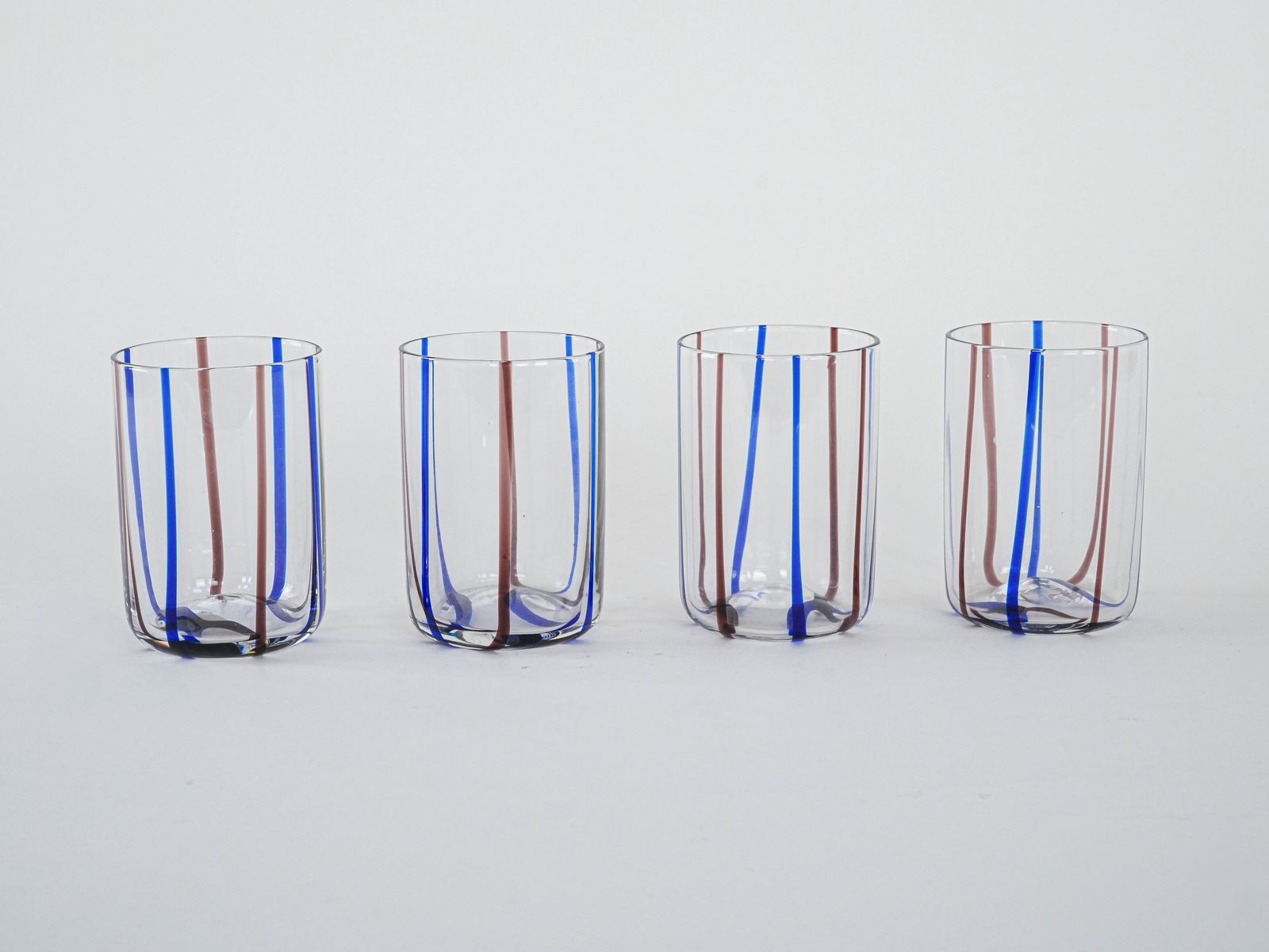 Set Of Four Glasses, Italian Design, 1970s, Made In Italy photo Home Decor
