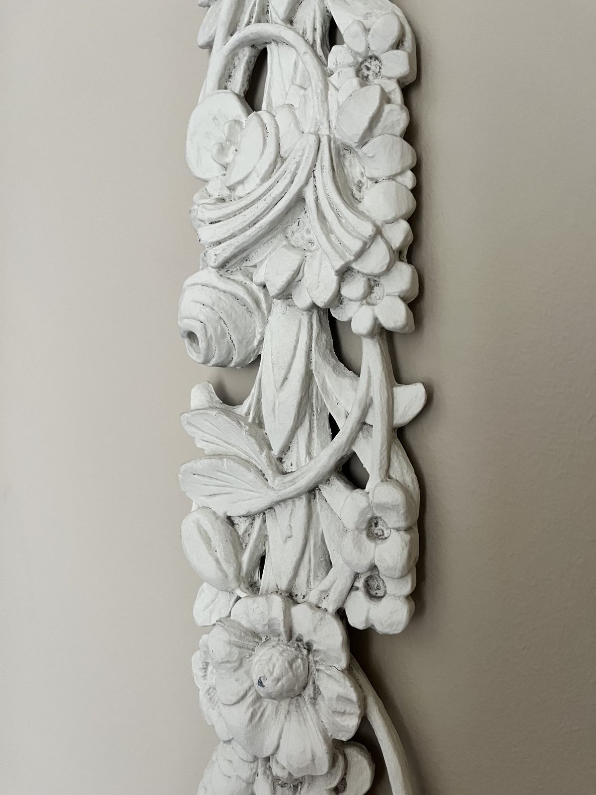 A Decorative Pair Of 19th Century Carved And Painted Wall Drops photo for sale